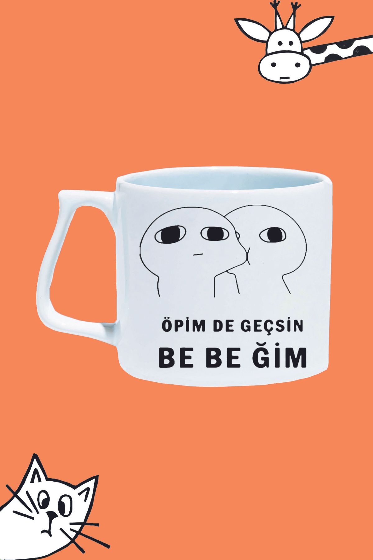 Olympus plus ÖPİMDE GEÇSİN BEBEĞİM MODDO TASARIM BASKILI LÜKS KUPA BARDAK