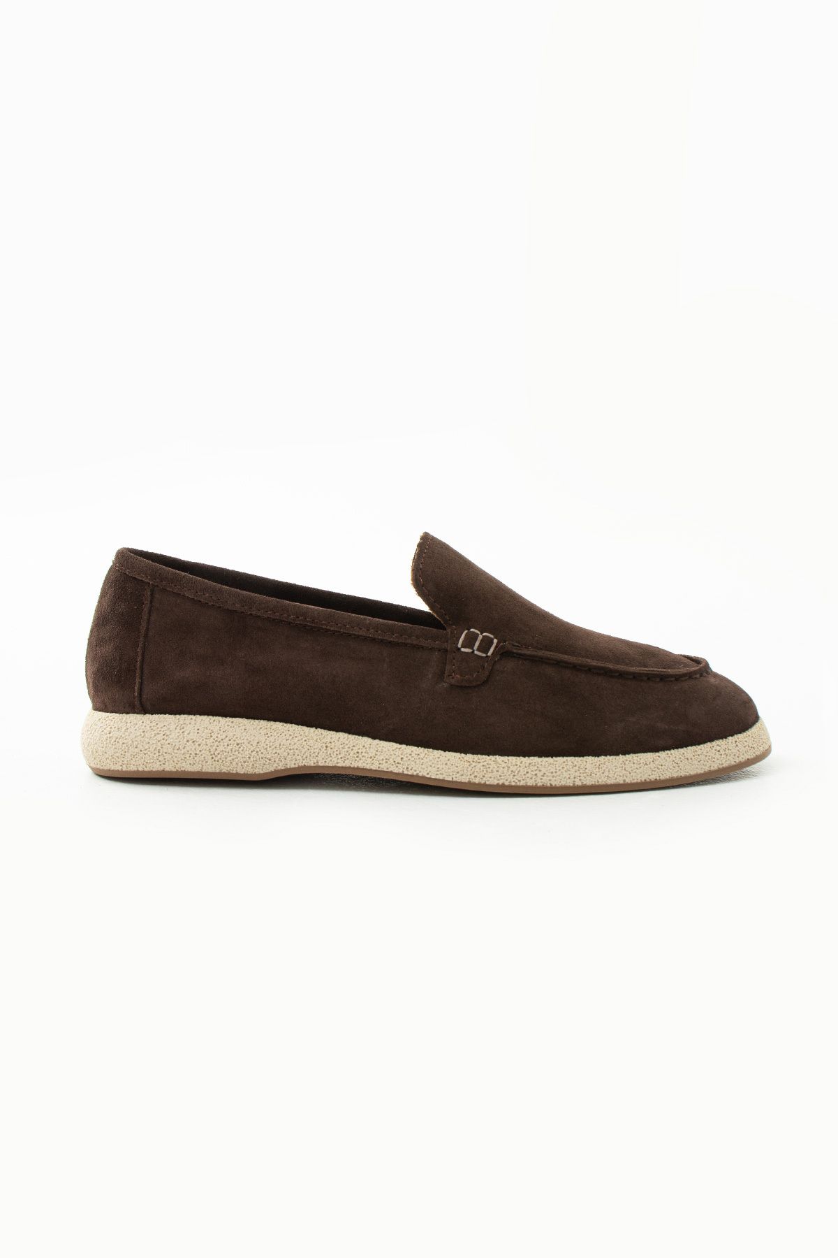 Siena Shoes Varte Kadın Düz Klasik Hakiki Deri Loafer Kahve Süet