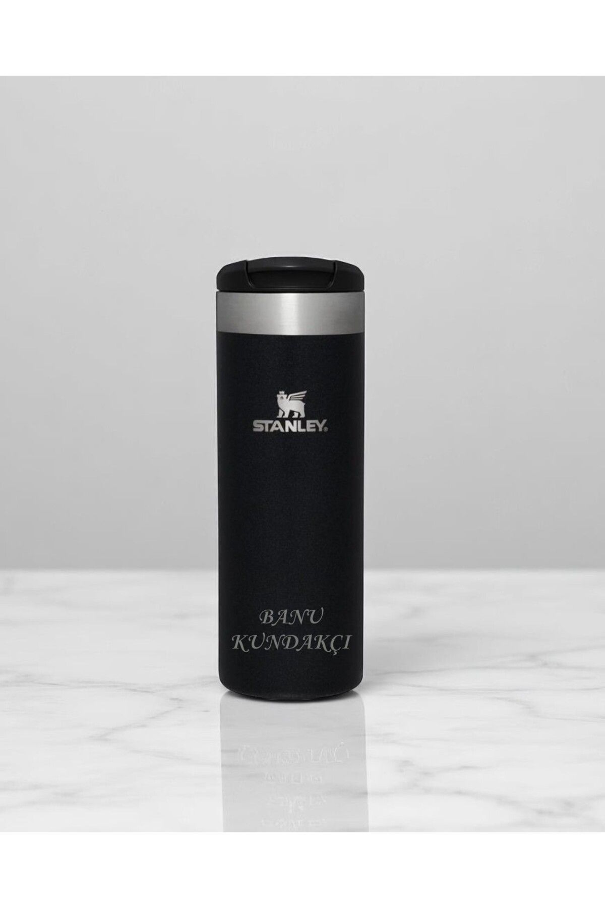 Stanley Kişiselleştirilmiş Termos The Aerolight Transit Mug Siyah 0,47l