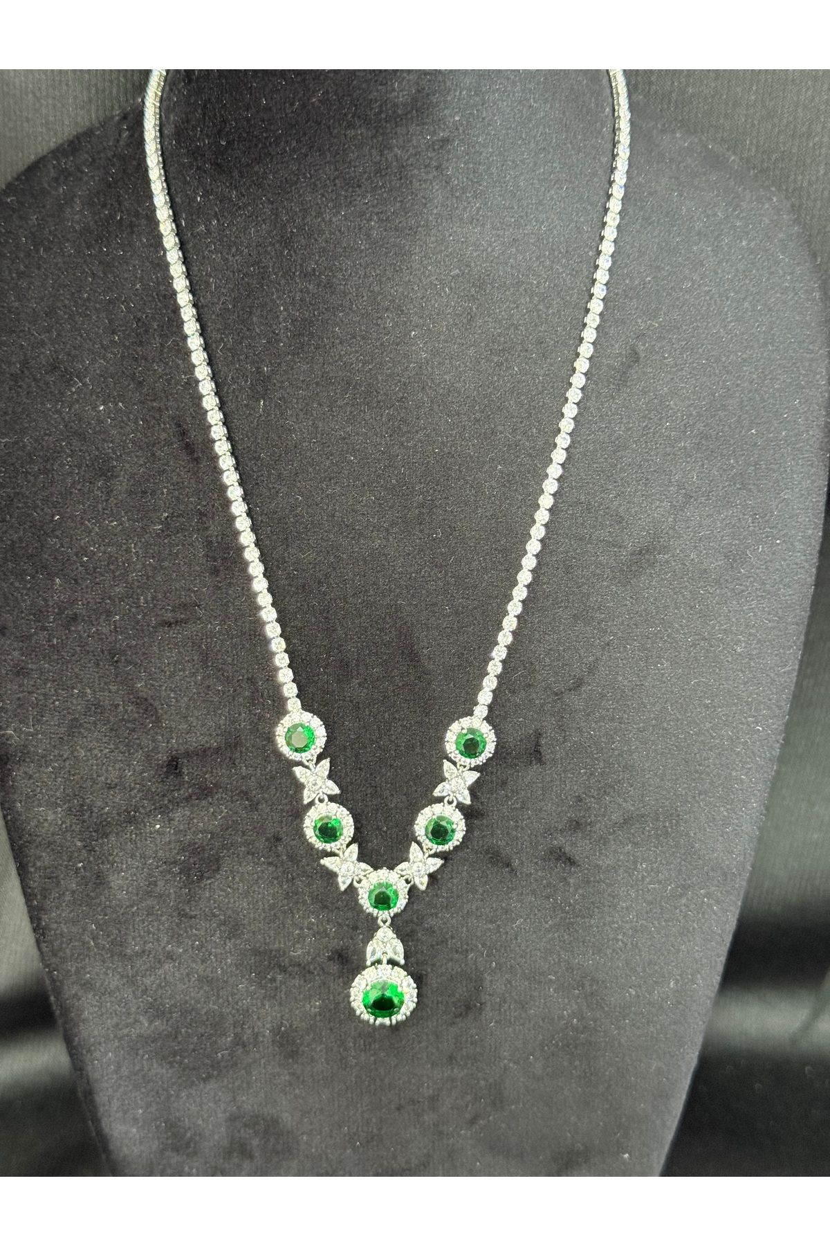 FASHİON JEWELRY Zerra Bella Gümüş Kaplama Taşlı Kolye