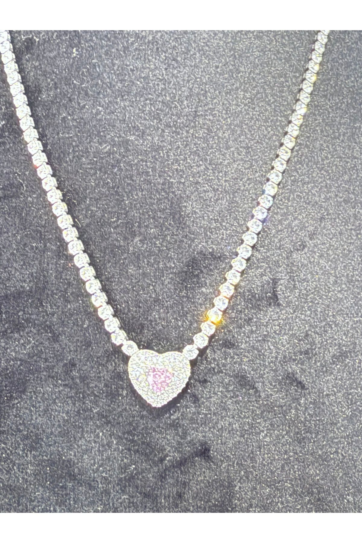 FASHİON JEWELRY Zerra Bella Su Yolu Aşk kolyasi taşlı Gümüş kaplama
