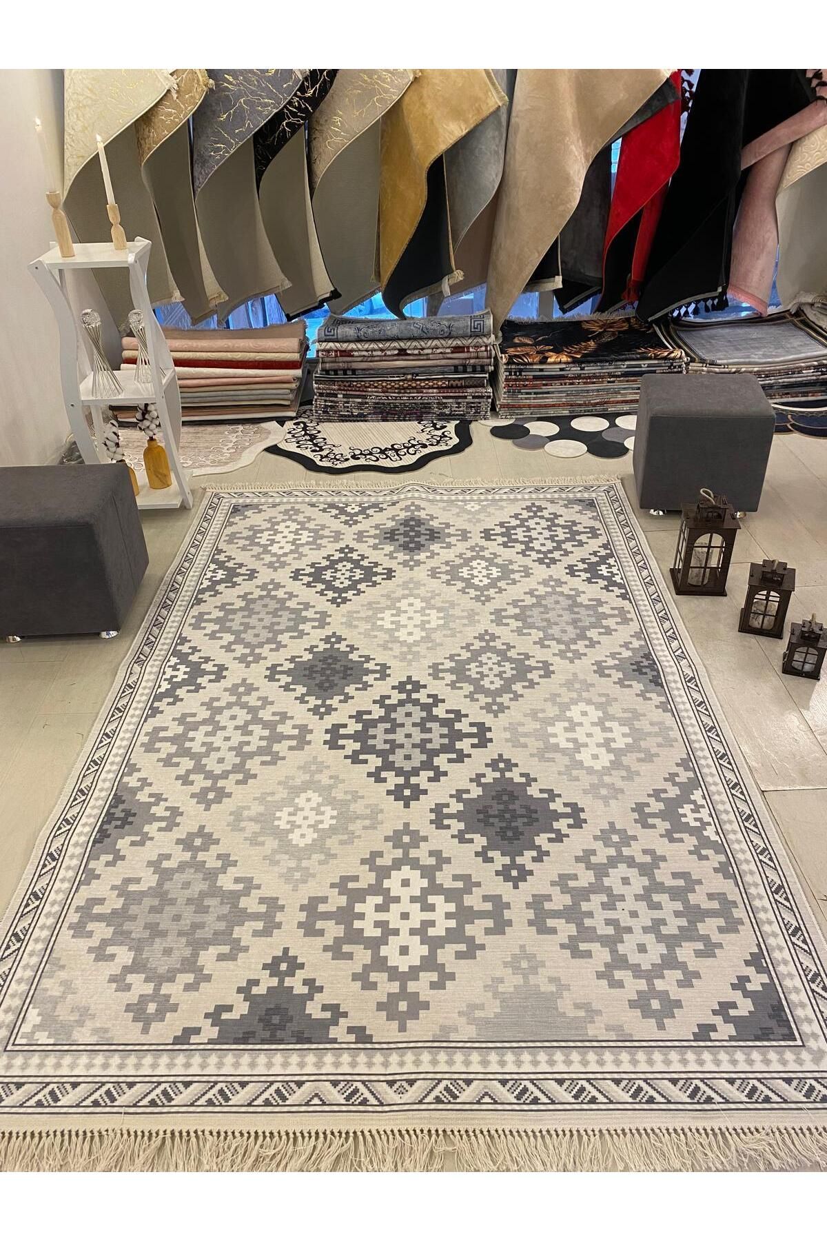 Home Dijital Baskılı Halı Modern Desen Kaymaz Taban Makinede Yıkanabilir Salon Mutfak Halısı