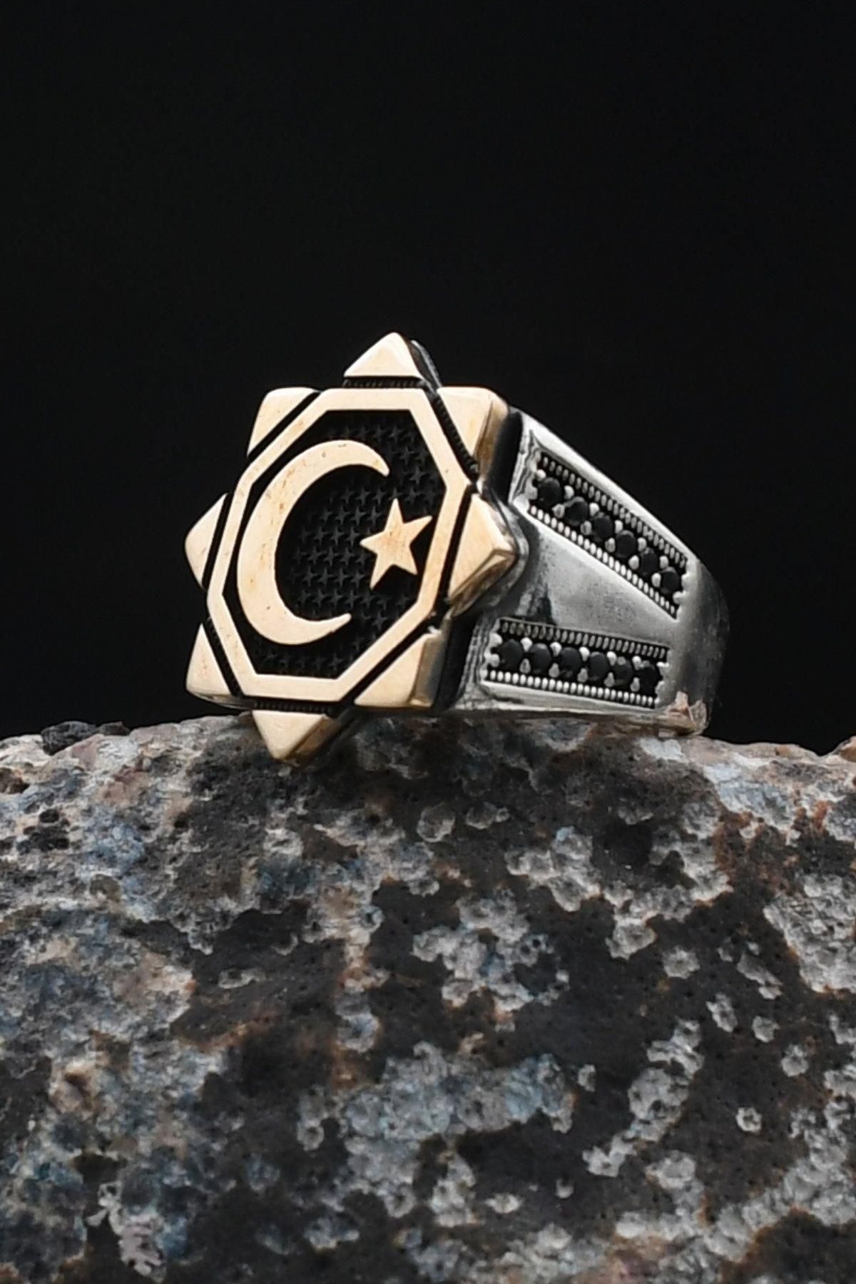 Prestige Ay Yıldızlı (AYYILDIZLI) 925 Ayar Gümüş Yüzük 901927