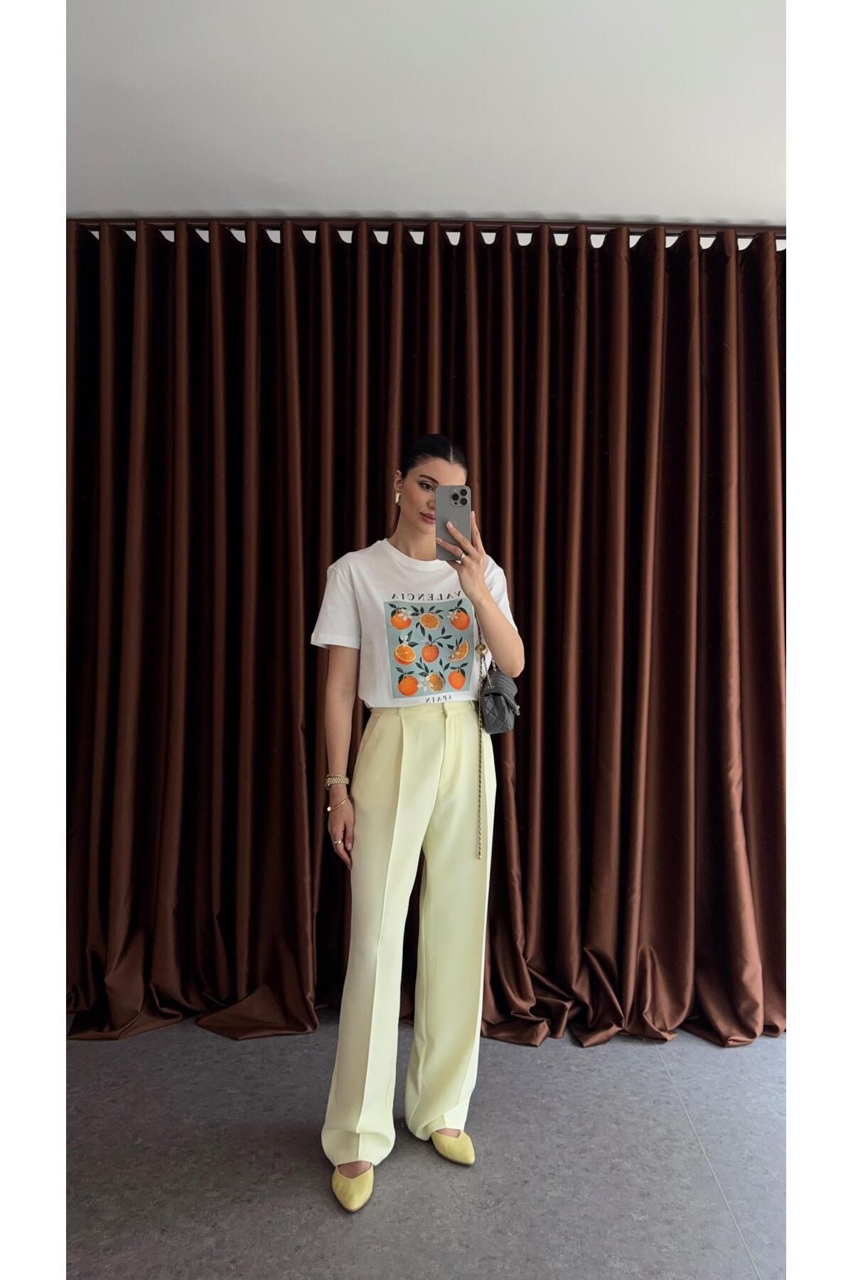 HAZELANNA Butter Yellow Tok Doku Premium Palazzo