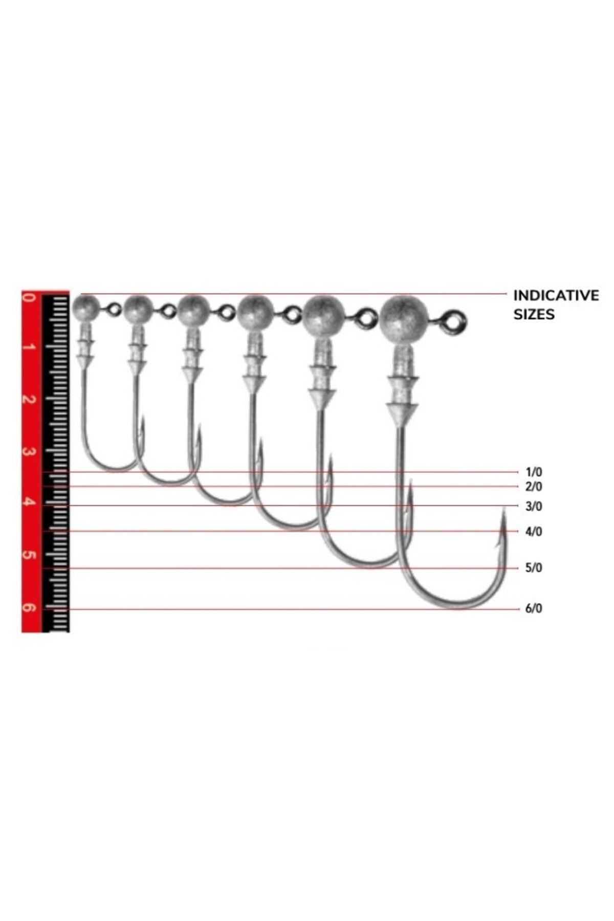 NOMURA NM90007030 Round Jig Head 3lü Paket İğne:3/0 no 7gr