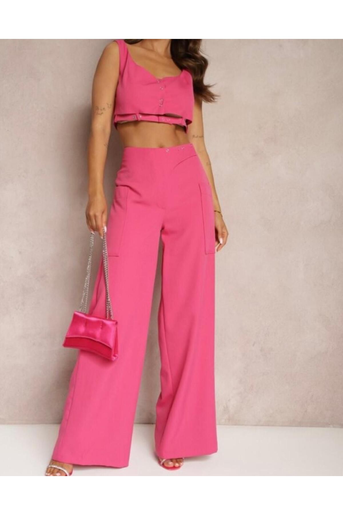 neslihansarıca bluz ,pembe bluz kısa crop body