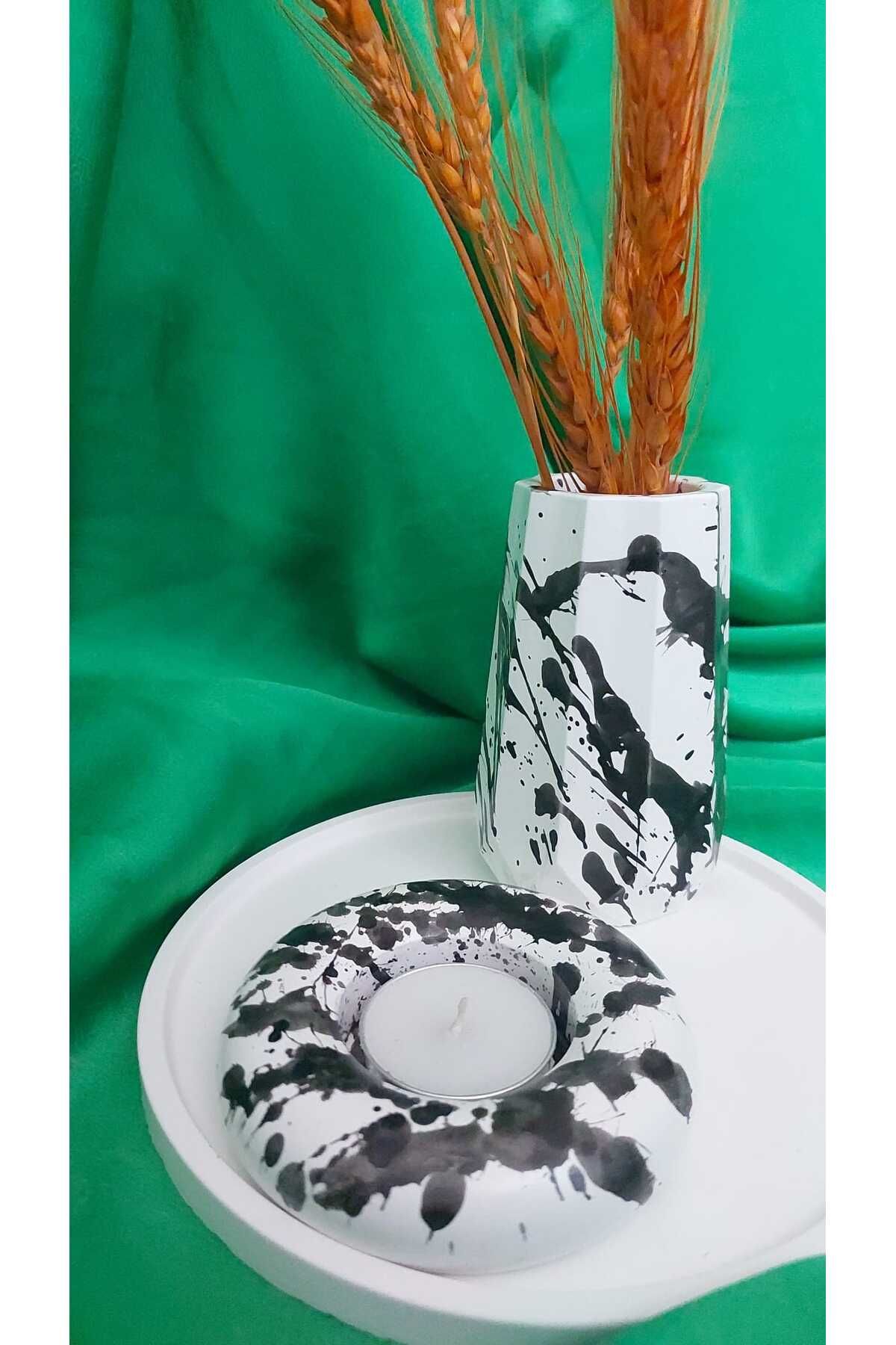 Craft 3'LÜ SİYAH BEYAZ DEKORATİF SET
