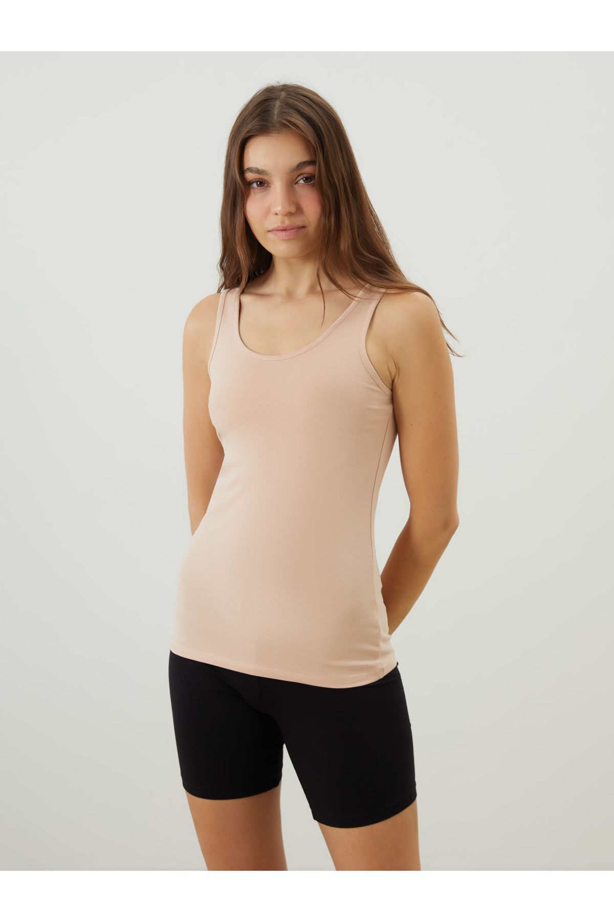 LC Waikiki-Damen-Unterhemden mit U-Ausschnitt, 2er-Pack 3