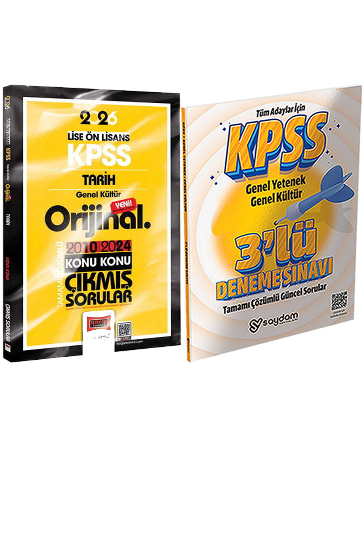 Yargı Yayınları 2026 KPSS Lise-Önlisans Tarih Orijinal 2010-2024 Konu Konu Çıkmış Sorular + 3lü Deneme Hediye