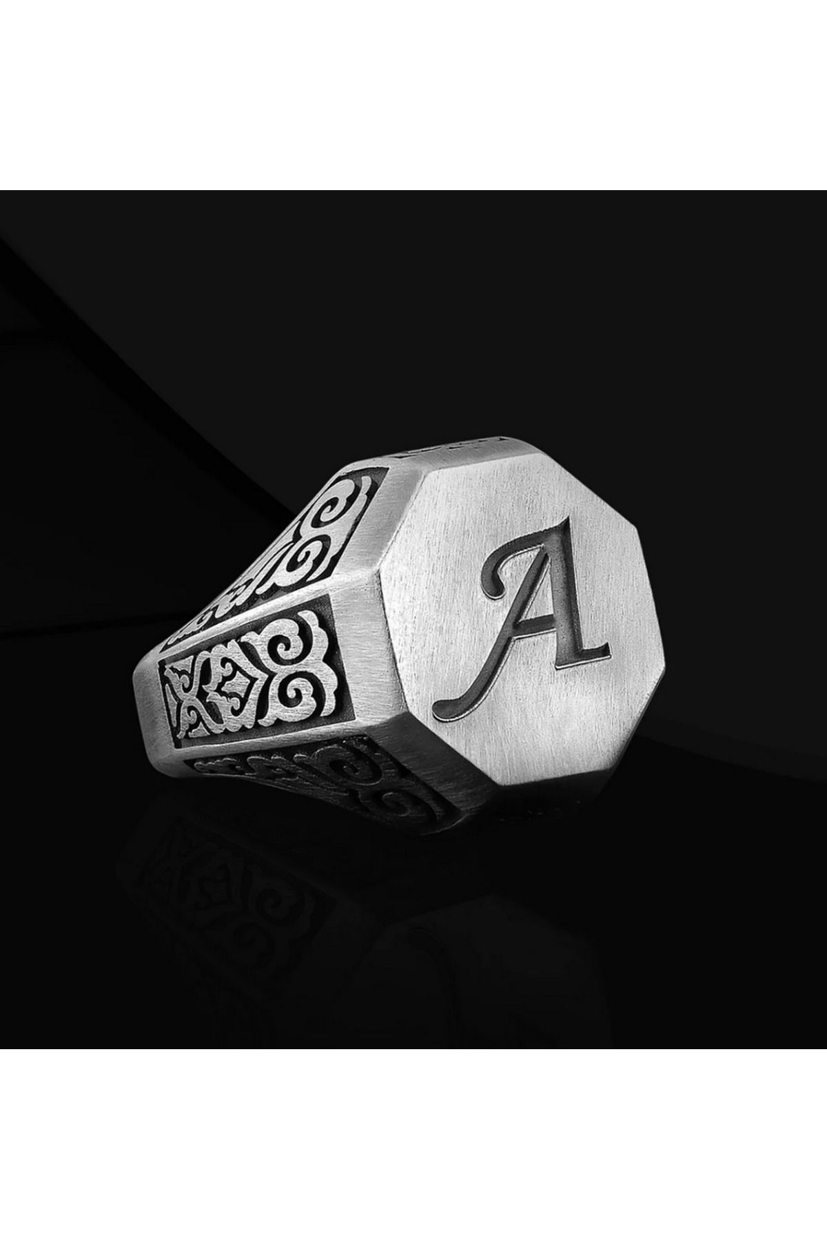 Abel Custom Ring Gümüş Harf Yüzük