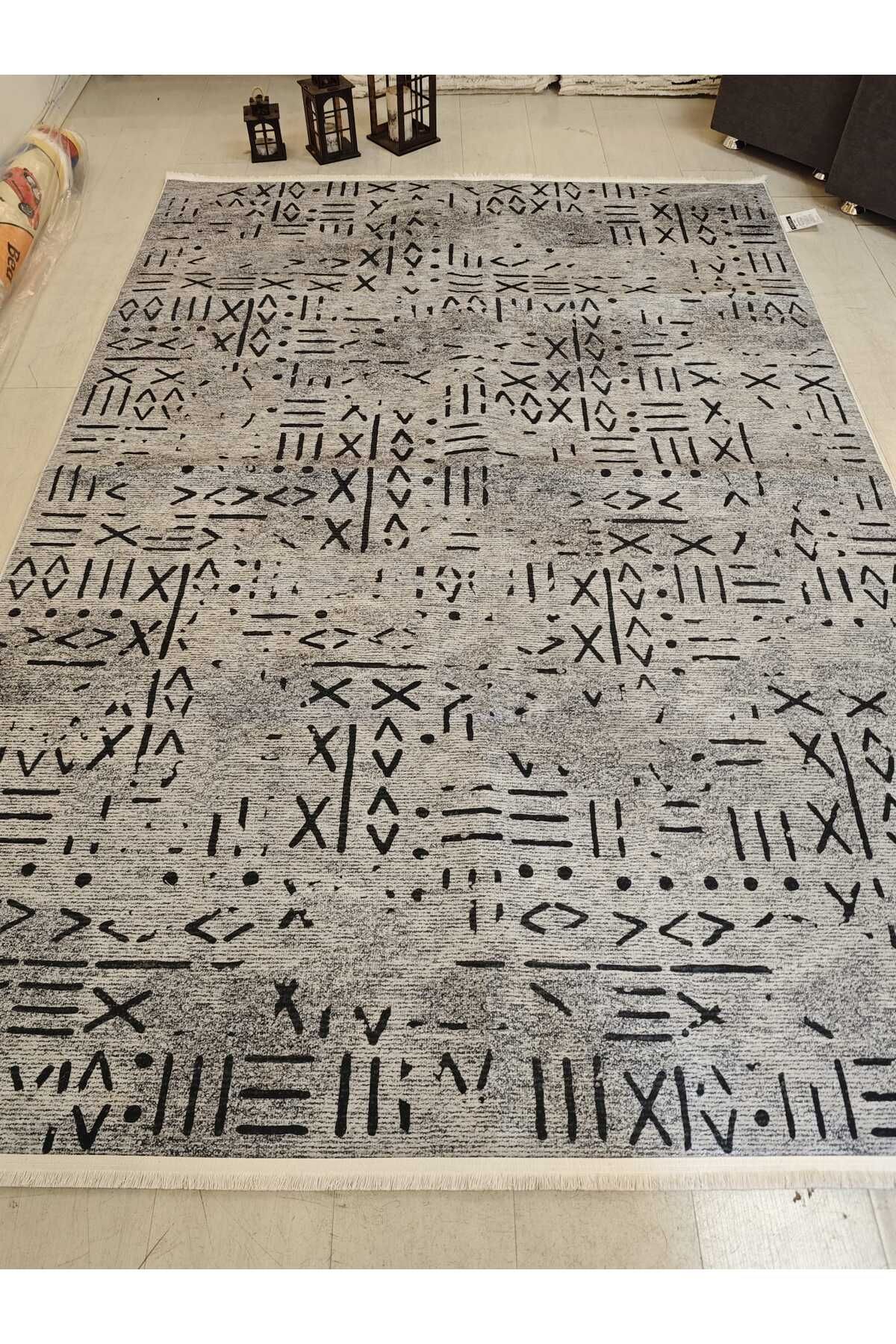 Home Dijital Baskılı Halı Modern Desen Kaymaz Taban Makinede Yıkanabilir Salon Mutfak Halısı