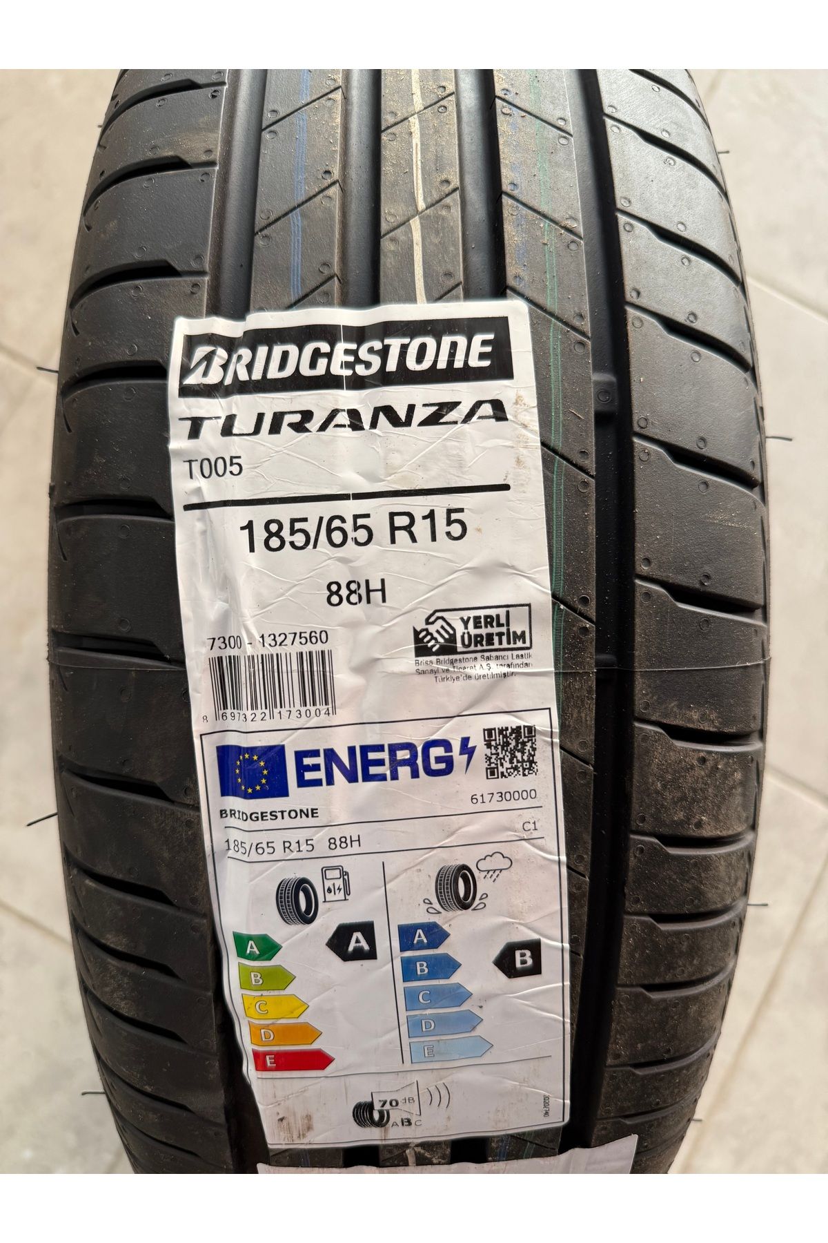 Bridgestone / 185/65R15 (TURANZA T005) 2025 YAZ LASTİĞİ