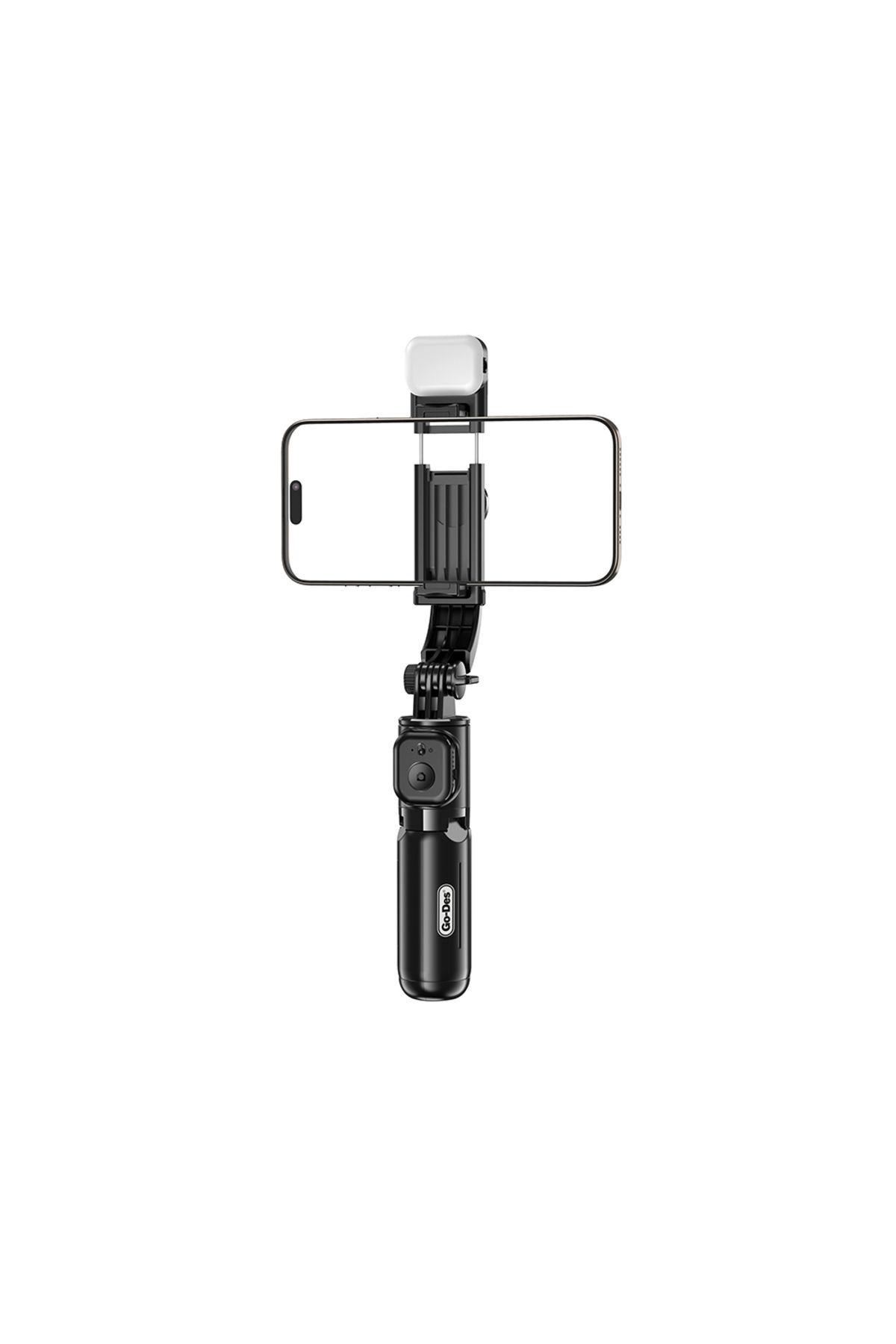 Go-Des Go Des GD-ST67 Canlı Yayın Dolgu Işıklı Kumandalı 360 Derece Dönebilen Selfie Çubuğu ve Tripod Siyah