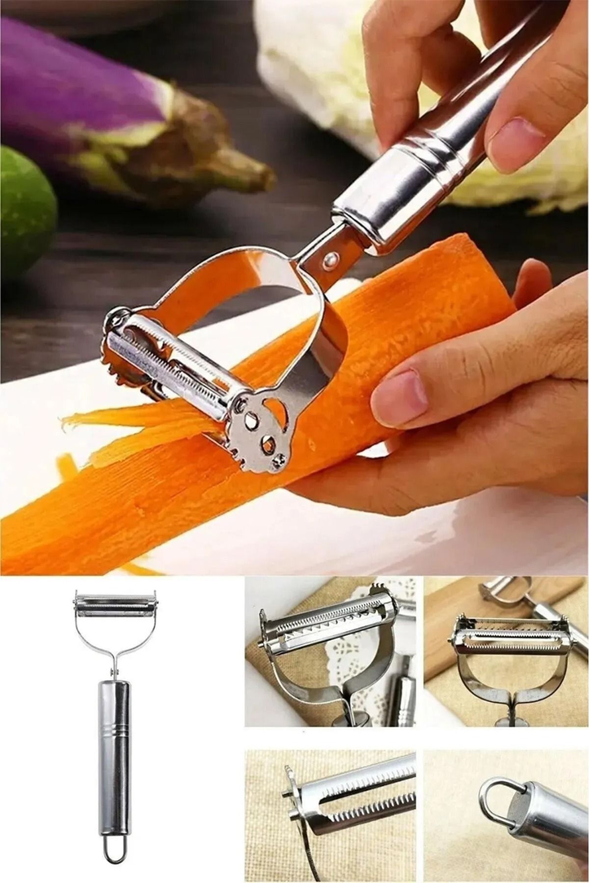 ÇEÇEN HOME Paslanmaz Metal Meyve Ve Sebze Soyacağı Jülyen