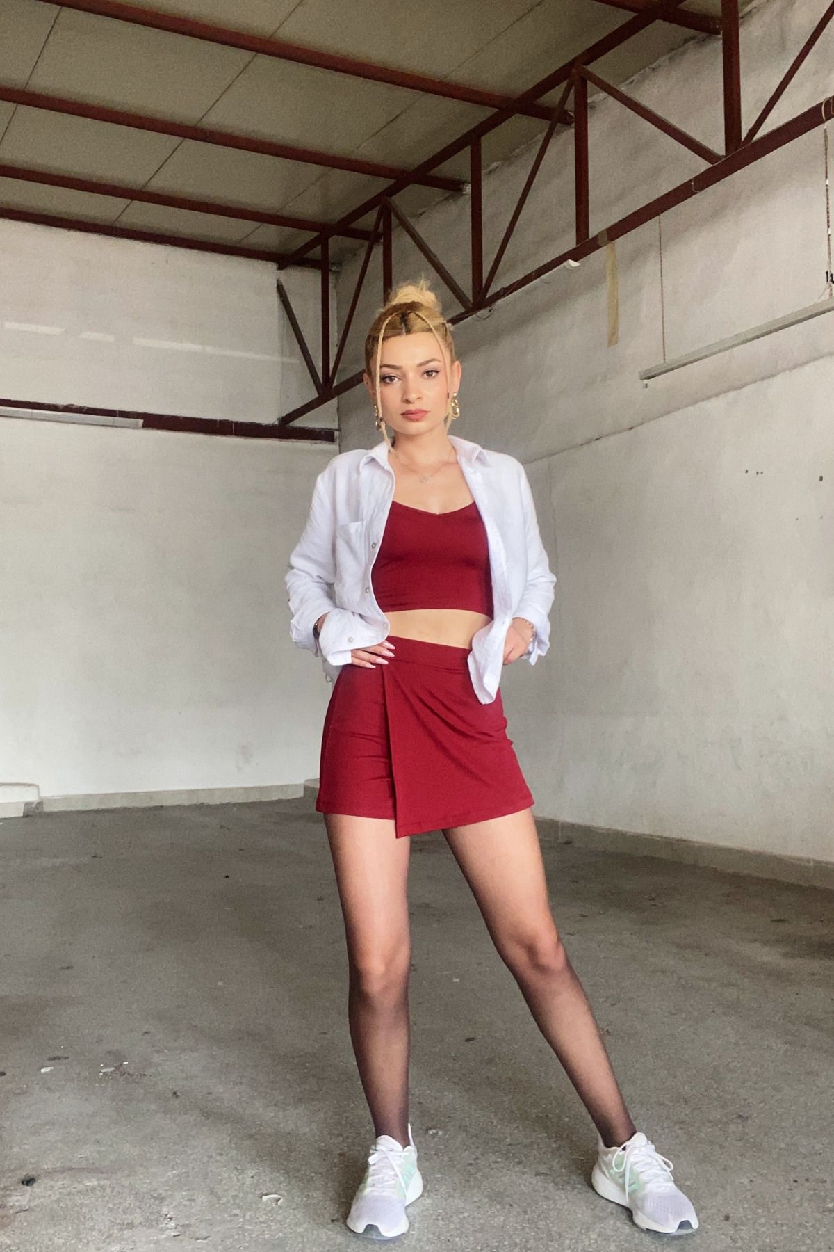 moddosa fashion KAPAKLI MİNİ ŞORT ETEK