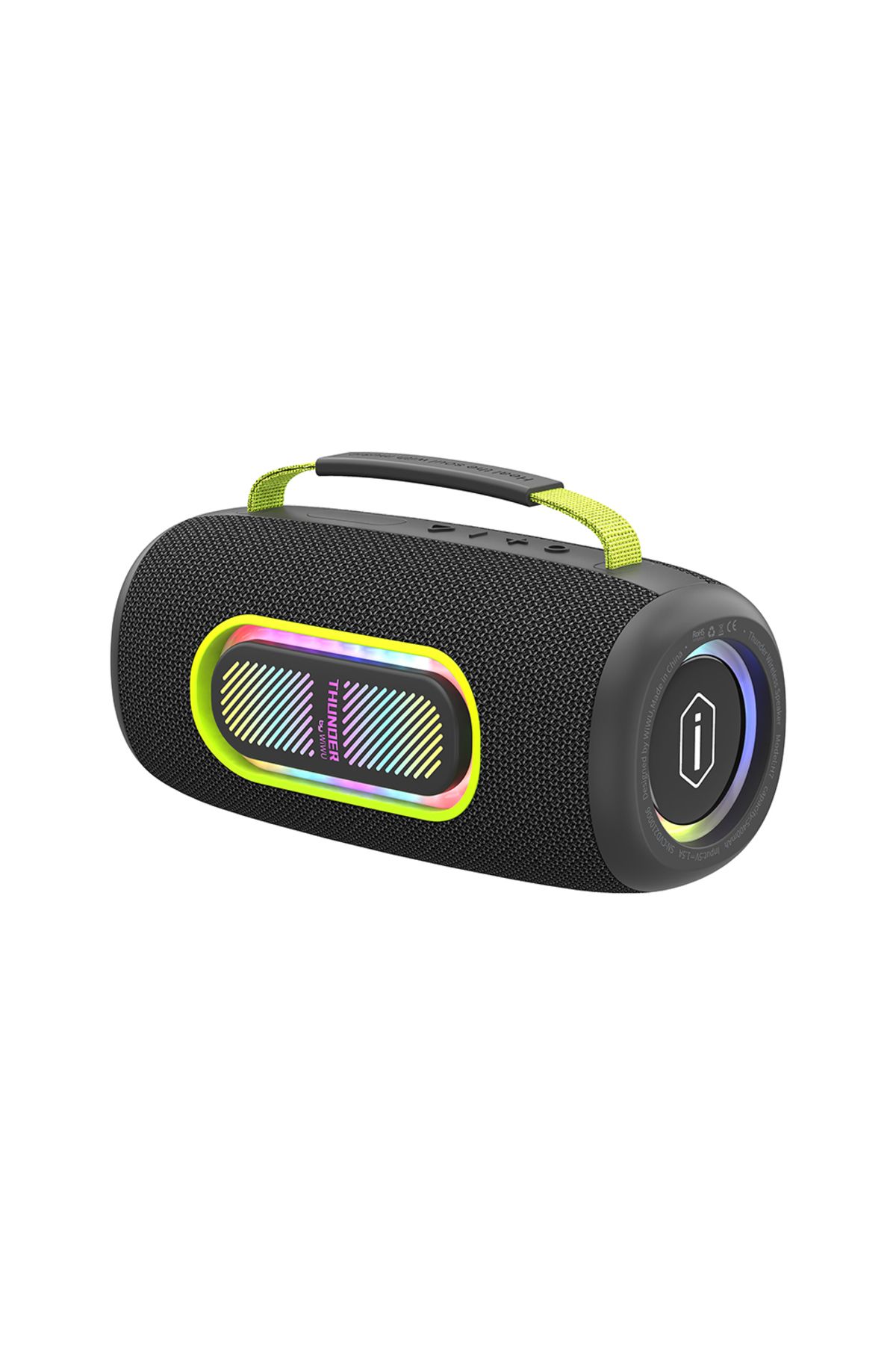 WIWU H7 RGB Işıklı Askılı TWS Bluetooth Speaker Hoparlör v5.3 40W Siyah