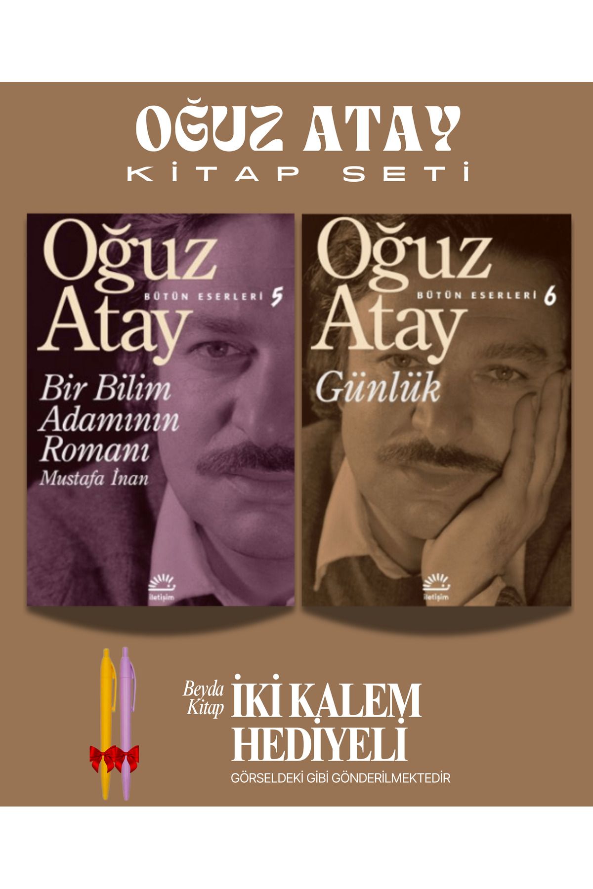 İletişim Yayınları Bir Bilim Adamının Romanı - Günlük - Oğuz Atay - İki Kalem Hediyeli