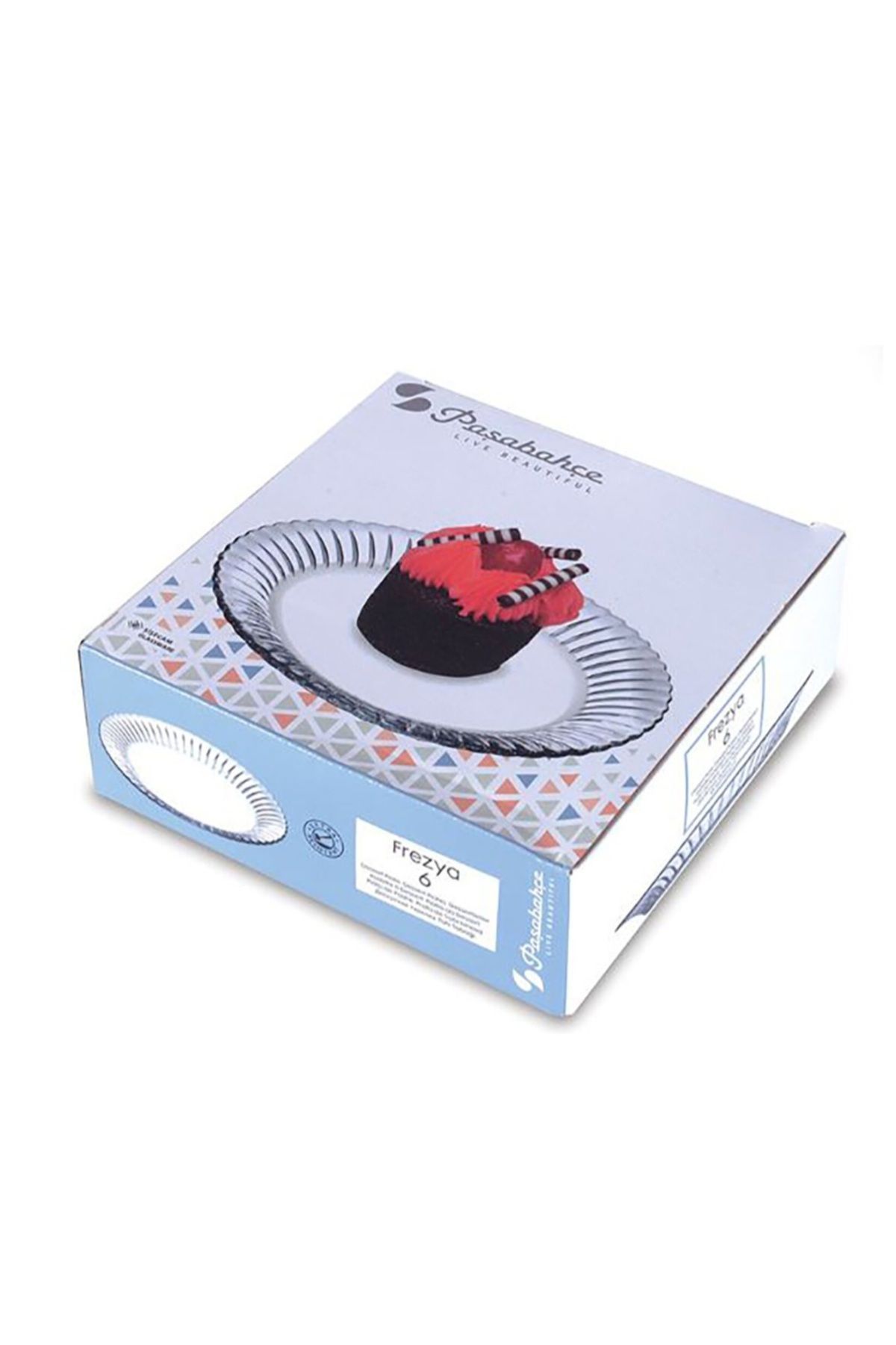 Paşabahçe 10708 Frezya Tatlı Tabağı 16 Cm 6 Lı Pasta Tabağı Seti