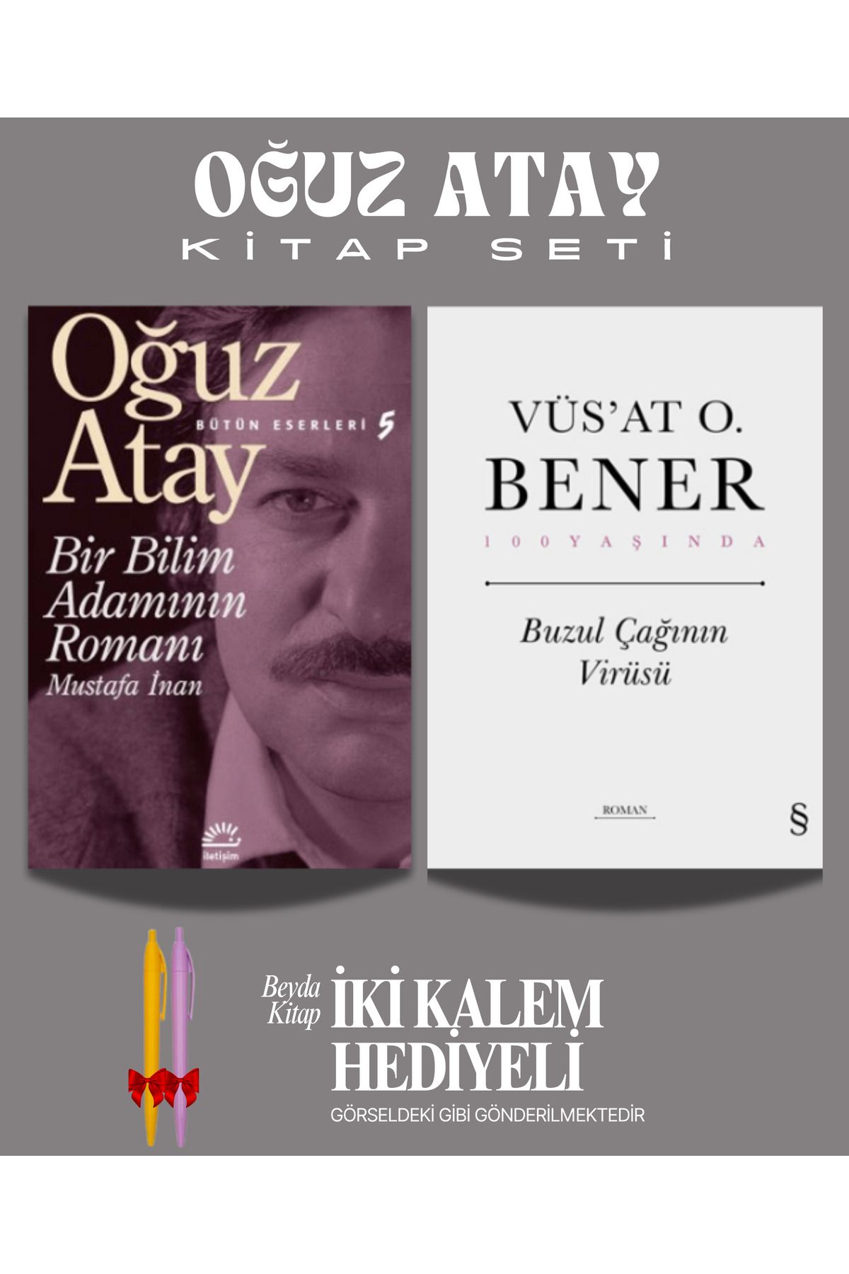 İletişim Yayınları Bir Bilim Adamının Romanı - Buzul Çağının Virüsü - Oğuz Atay - İki Kalem Hediyeli
