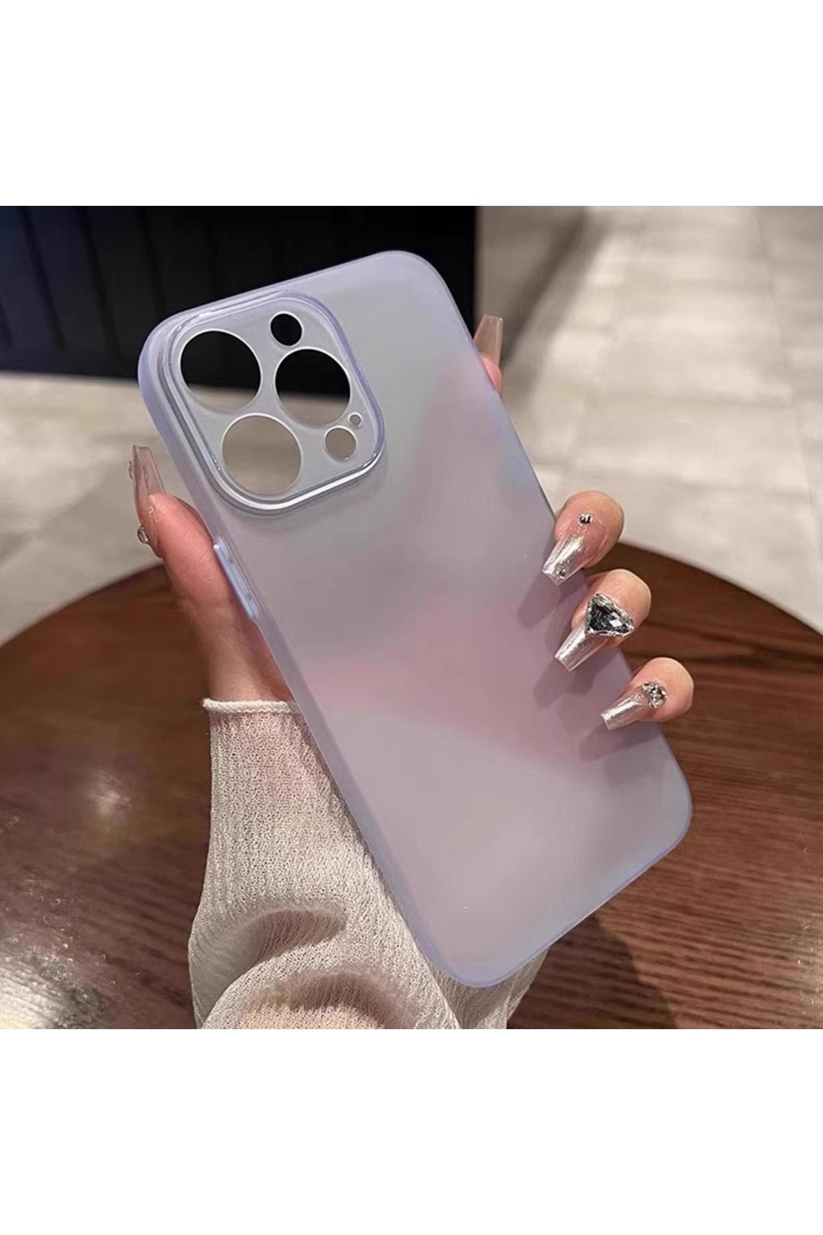 EDELFU iPhone 16 PRO MAX ince (0.03mm) Hafif Koruyucu Slim Kapak Mat Doku Yumuşak Kılıf