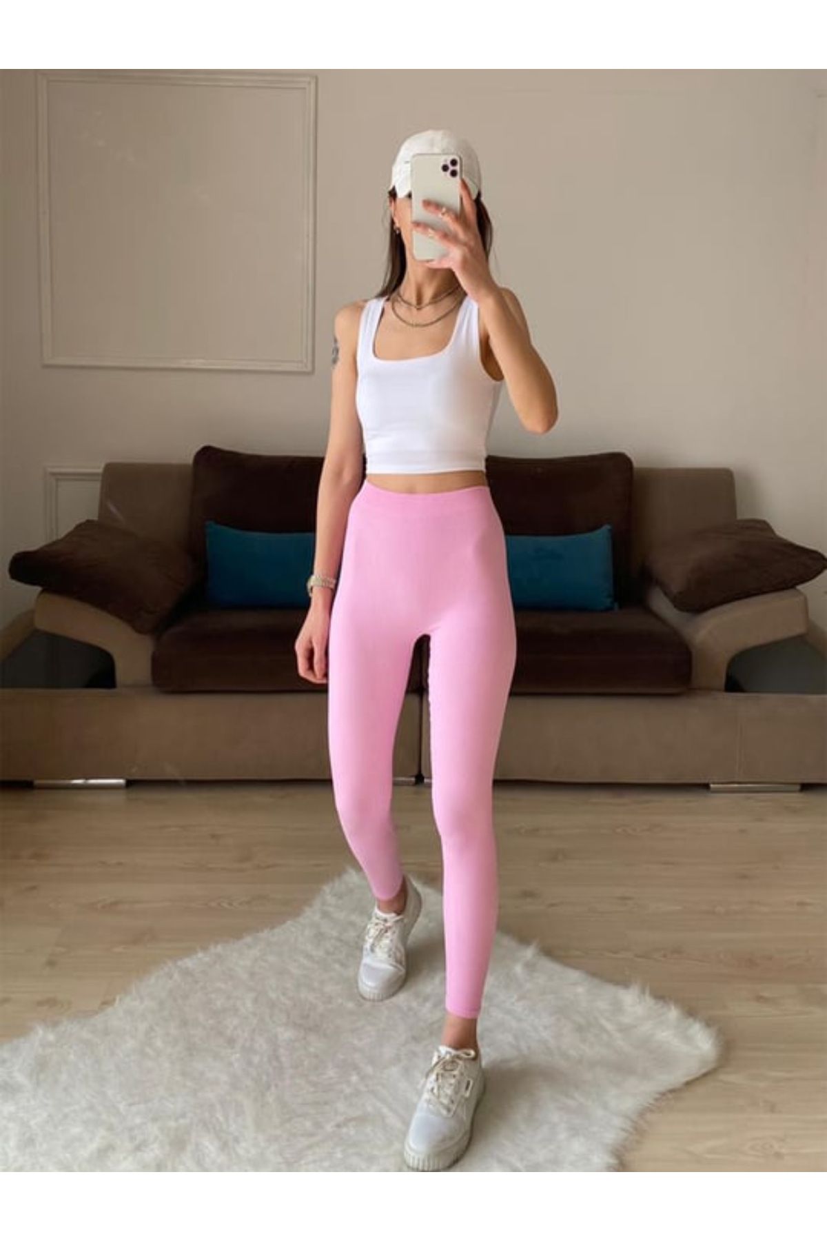 marika butik Pembe Fitilli Tayt