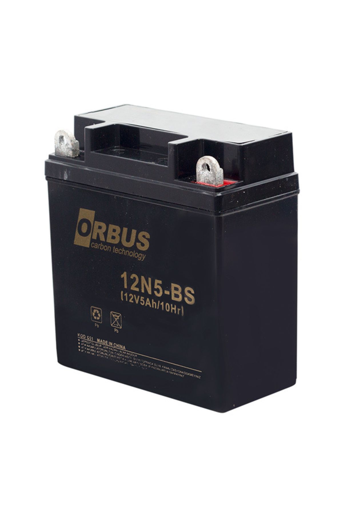 Zayla AKÜ 12 VOLT 5 AMPER 12N5-BS ASİT İÇİNDE KARBON MOTOSİKLET AKÜSÜ (5165)