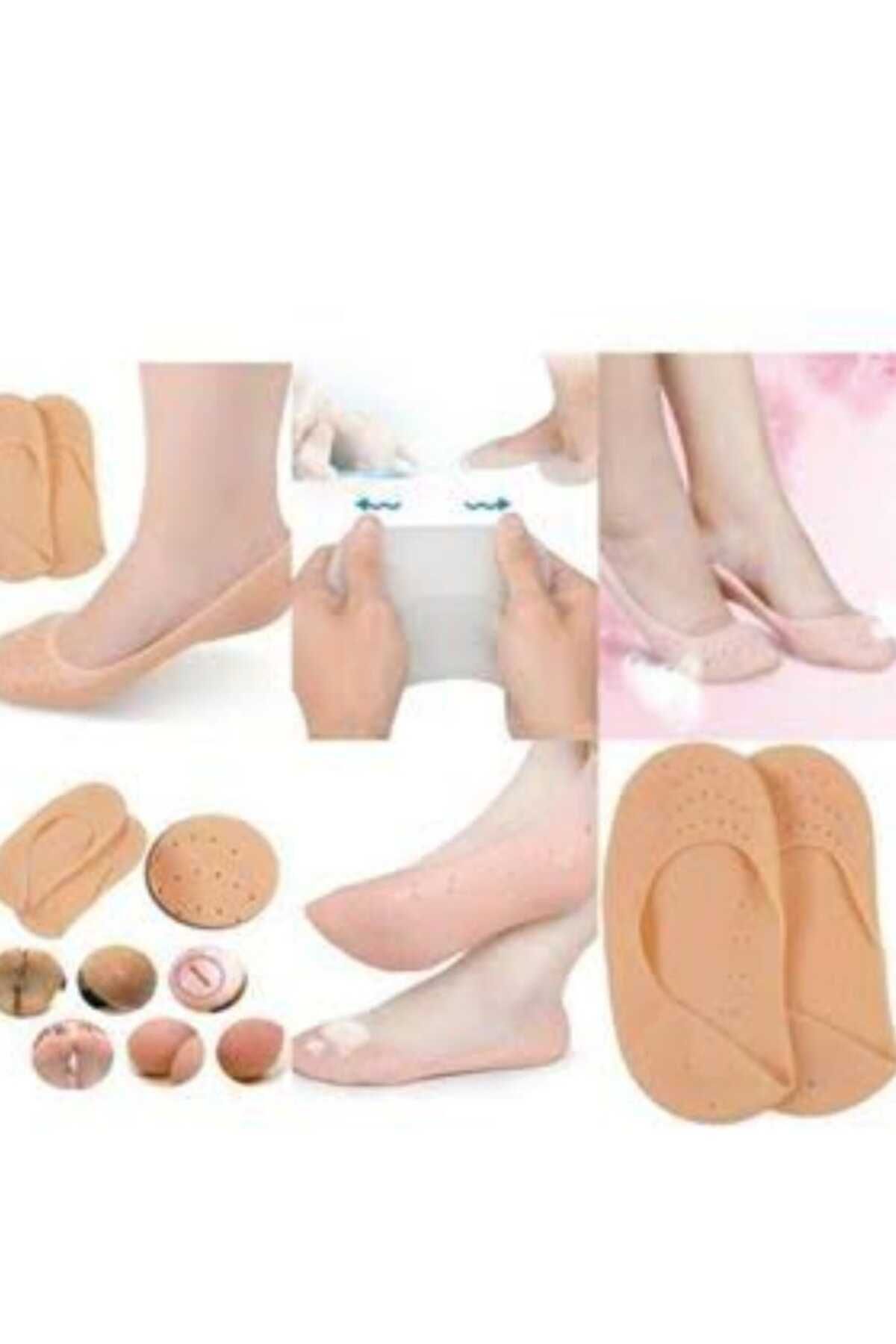 AboutThePerfect Ten Rengi Topuk Çatlak Bakım Silikon Patik, Nemlendirici ve Rahatlatıcı Çorap