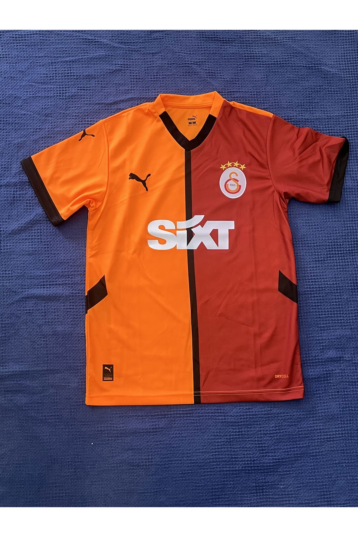 JANJON STAR G'.â.l.a.t./\s.a.r.â.yy Yeni Sezon Arkası Boş Sarı-Kırmızı İç Saha Kısa Kol Forma