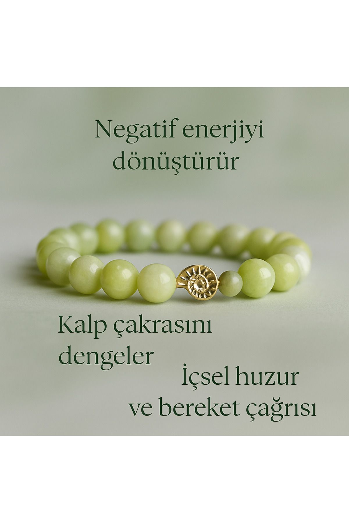 MODA Zebercet (Peridot) Enerji Bilekliği Bolluk Bereket Sakinlik bilekliği
