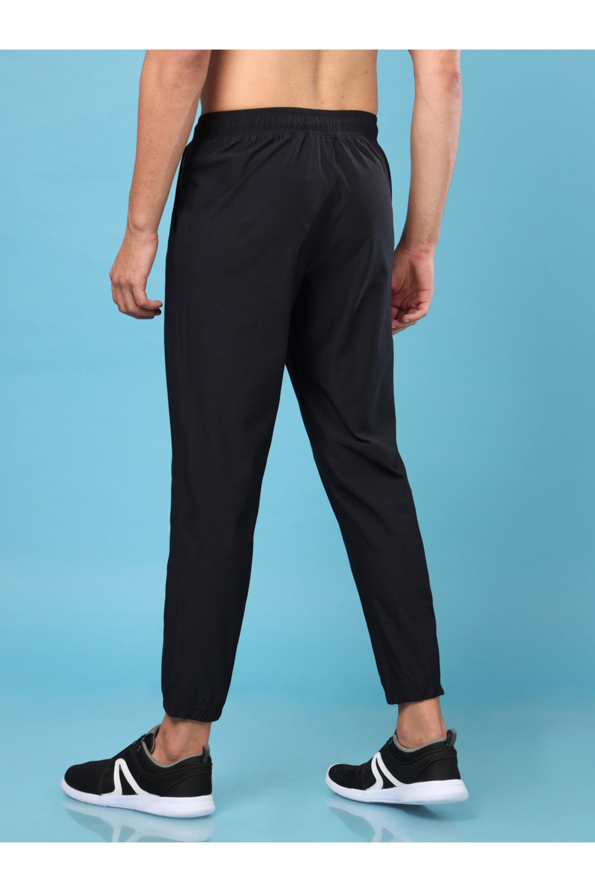 Technosport By Styli-Solid Stretch Joggers with Drawstring 4