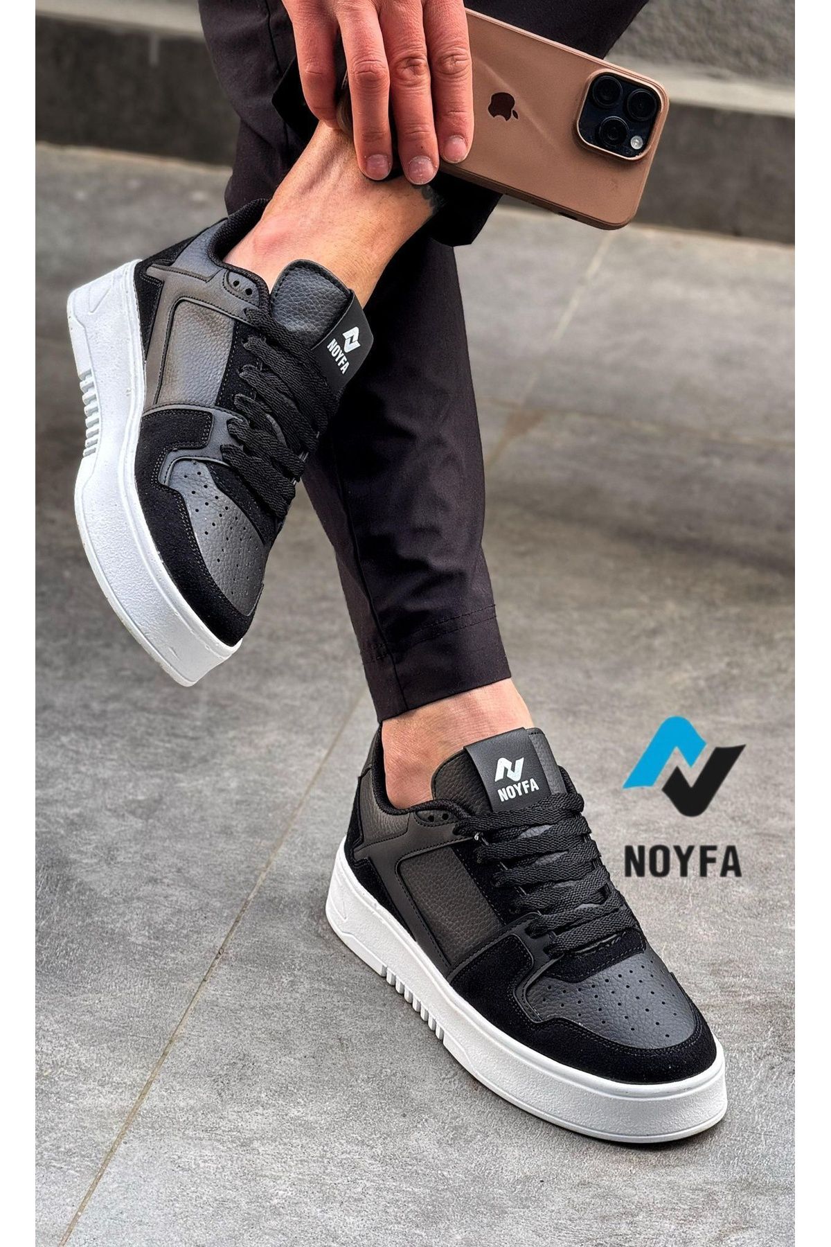 Noyfa erkek spor ayakkabısı düz taban ayakkabı erkek spor ayakkabısı