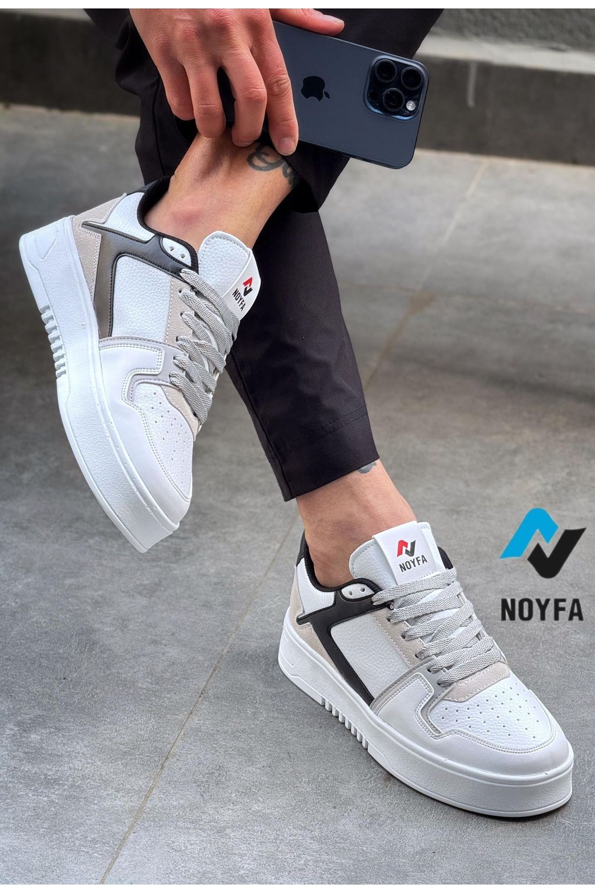 Noyfa erkek spor ayakkabısı düz taban ayakkabı erkek spor ayakkabısı