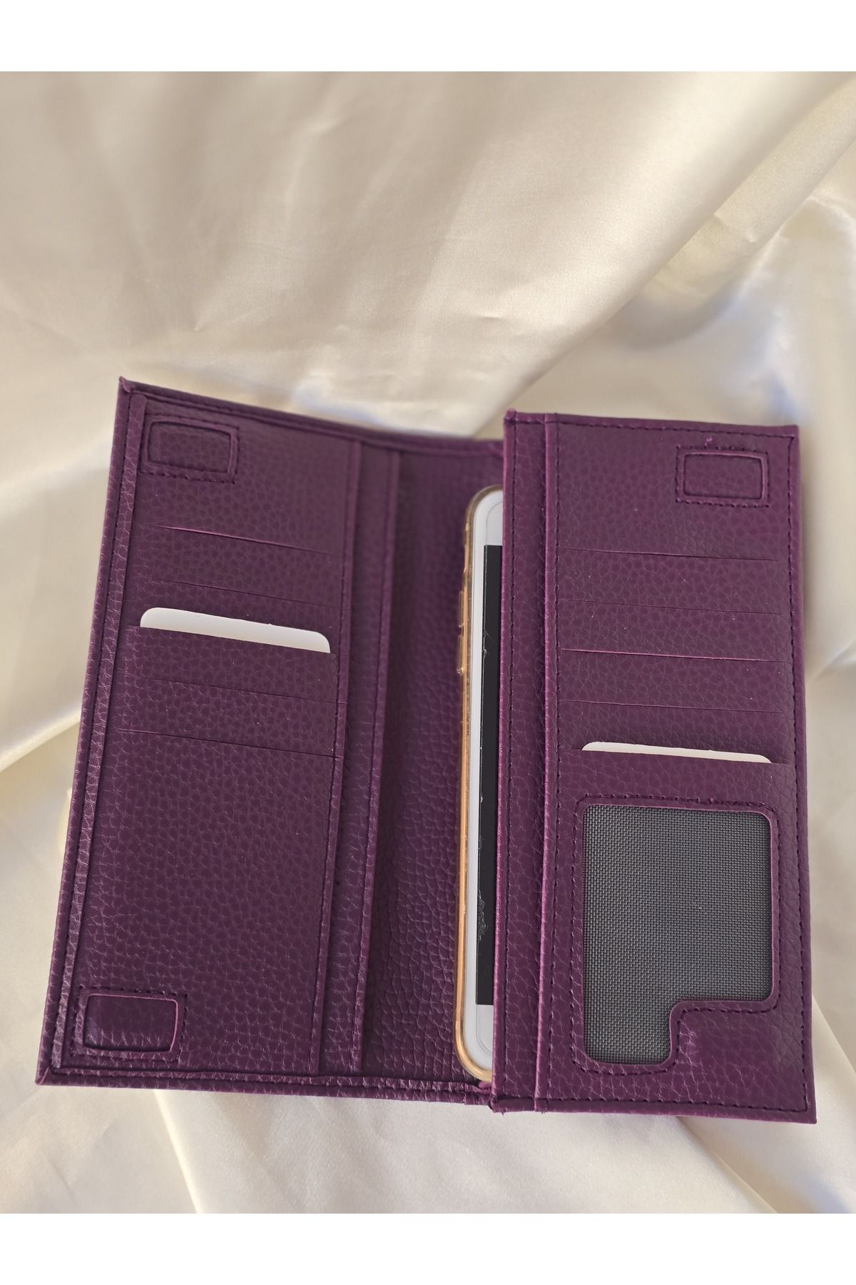 DEMİR ACCESORİES Kadın Erkek Mor Cep Telefonluk Cüzdan