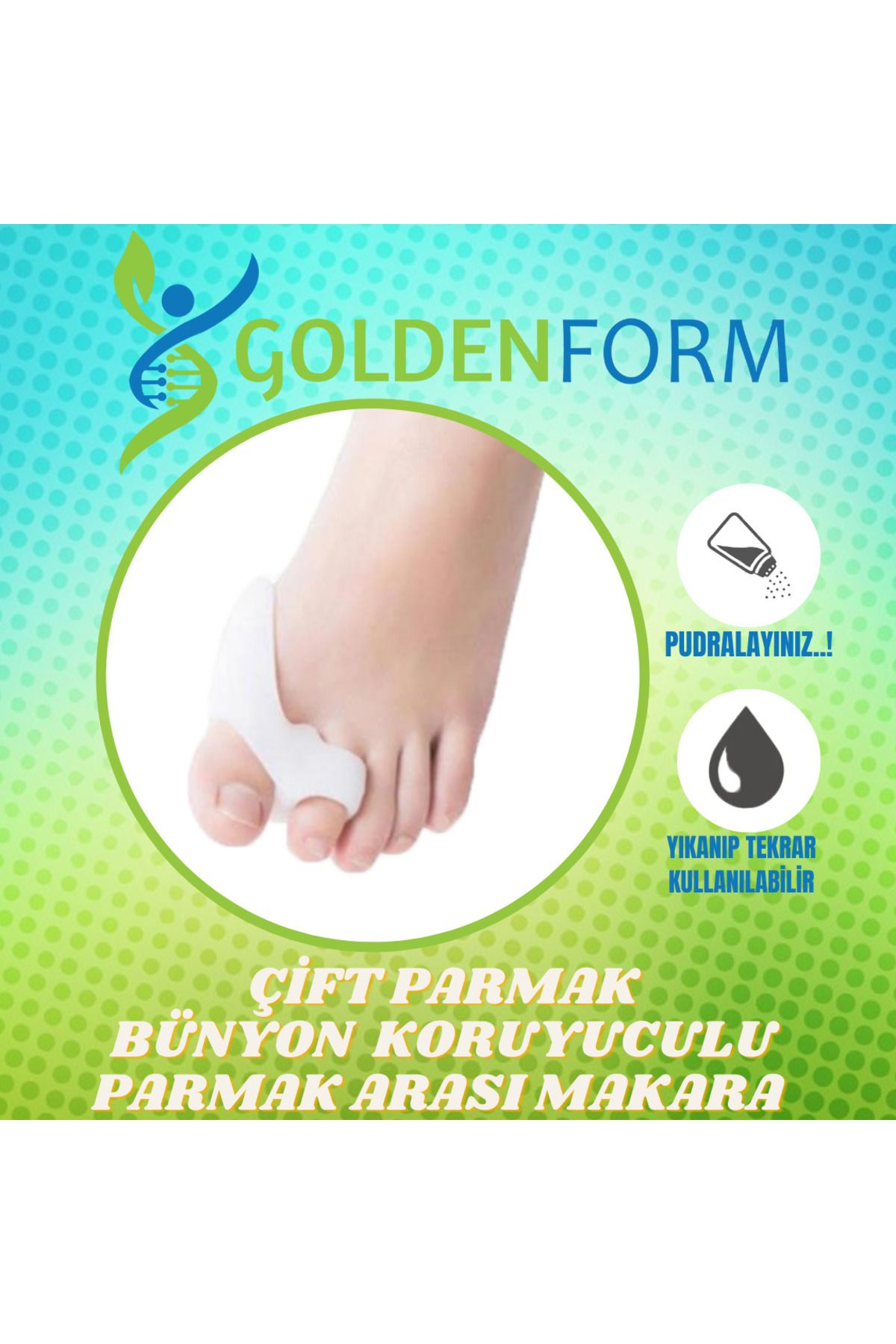 AboutThePerfect Parmak ayırıcılı kemik koruyucu, ikili makara, esnek ve rahat kullanım, tek adet