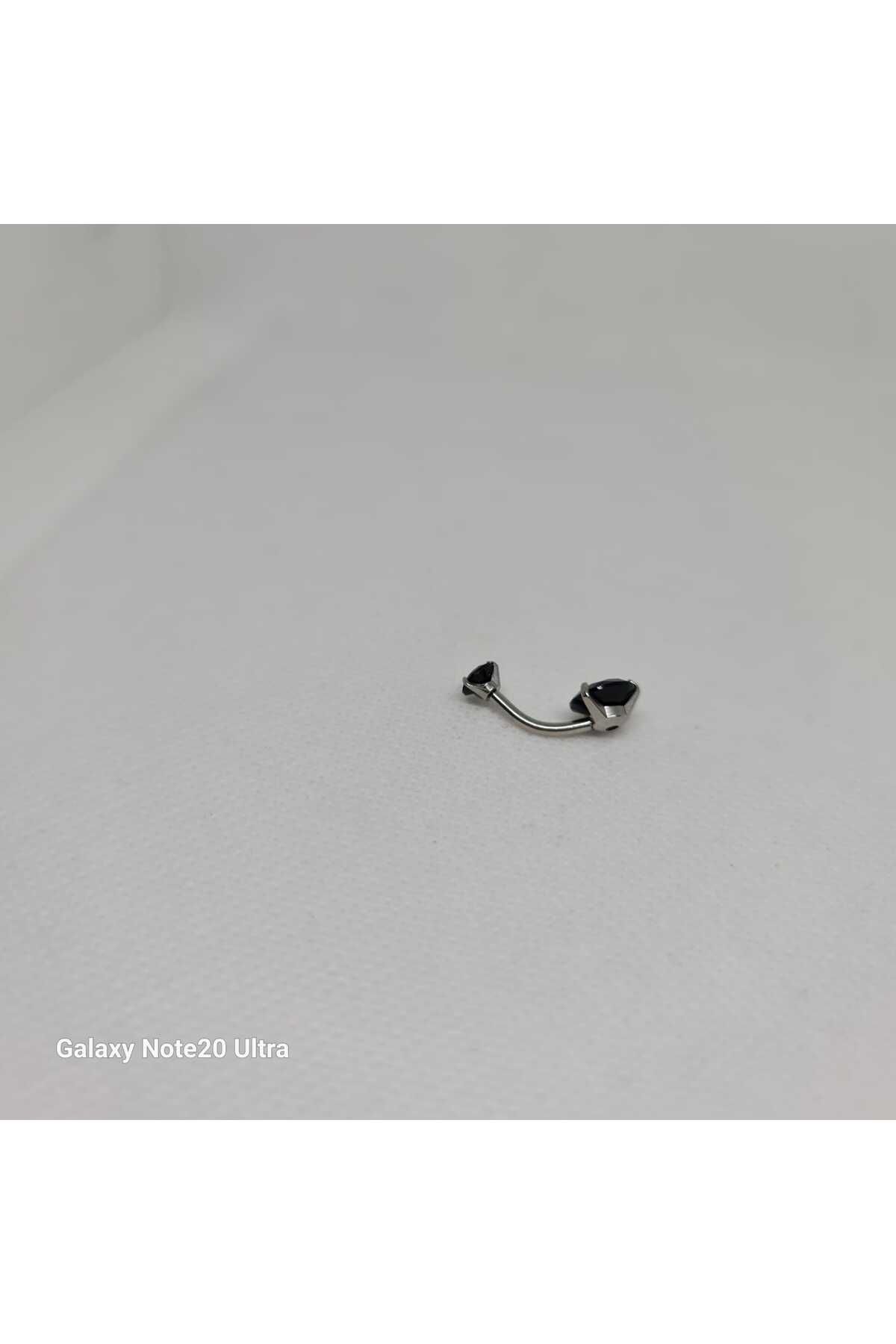 Store 316L Zirkon Taşlı Paslanmaz Çelik Göbek Piercing