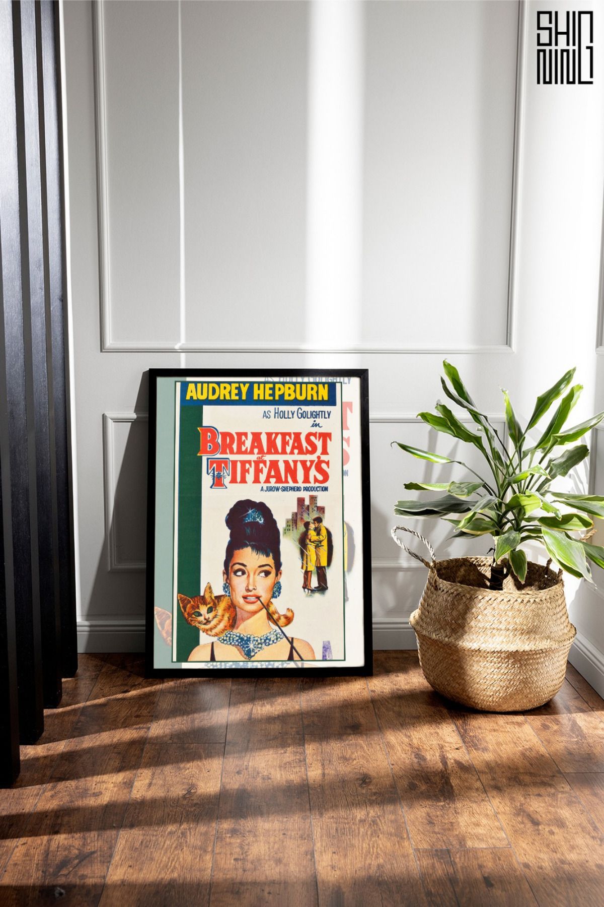 Home Çerçeveli "Breakfast at Tiffany's" Vintage Film Afişi Tablo