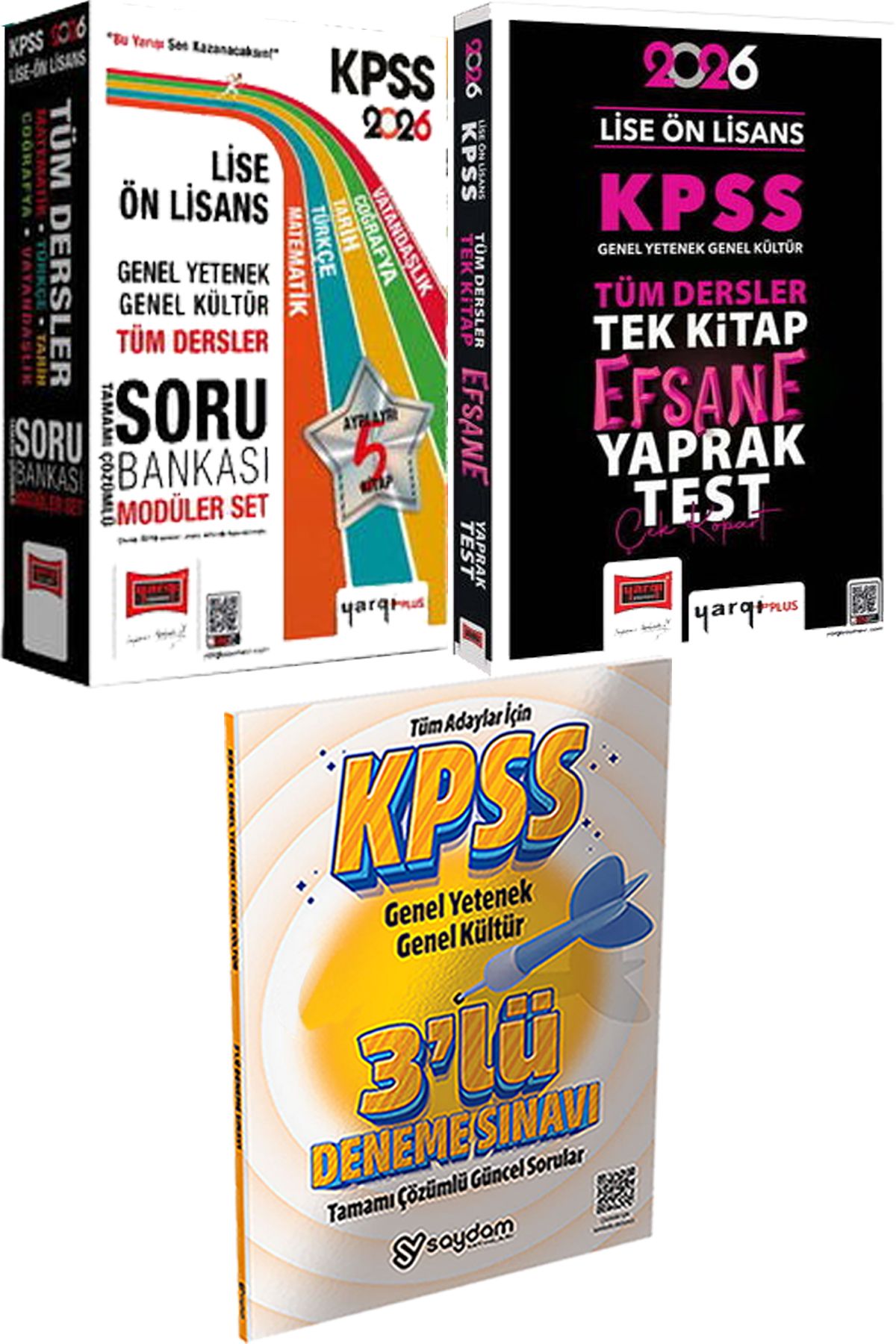 Yargı Yayınları 2026 KPSS Lise Ön Lisans Modüler Soru - Tek Kitap Efsane Çek Kopart Yaprak Test + 3lü Deneme