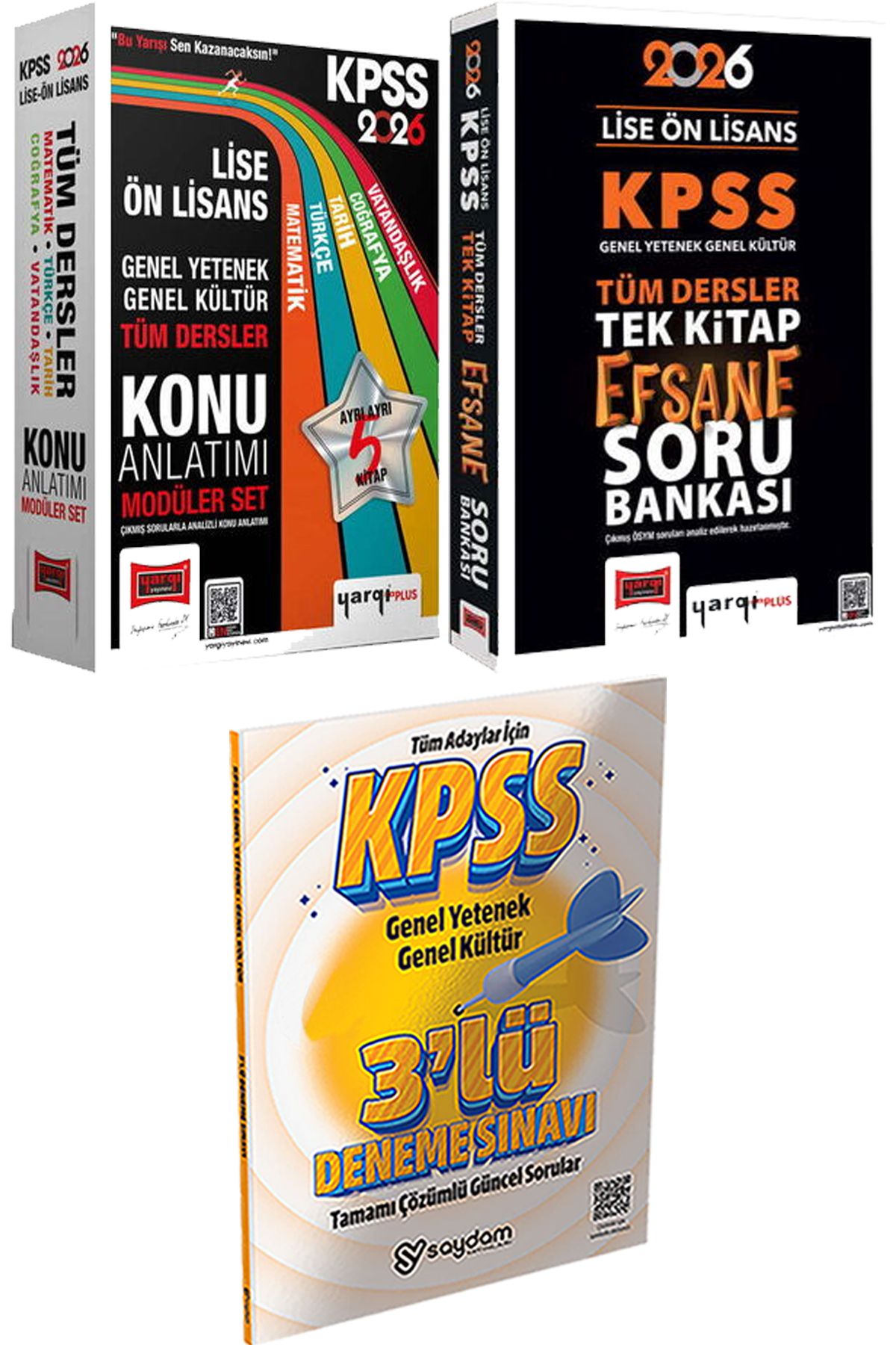 Yargı Yayınları 2026 KPSS Lise Ön Lisans Konu Modüler - Tüm Dersler Tek Kitap Efsane Çek Kopart Soru + 3lü Deneme
