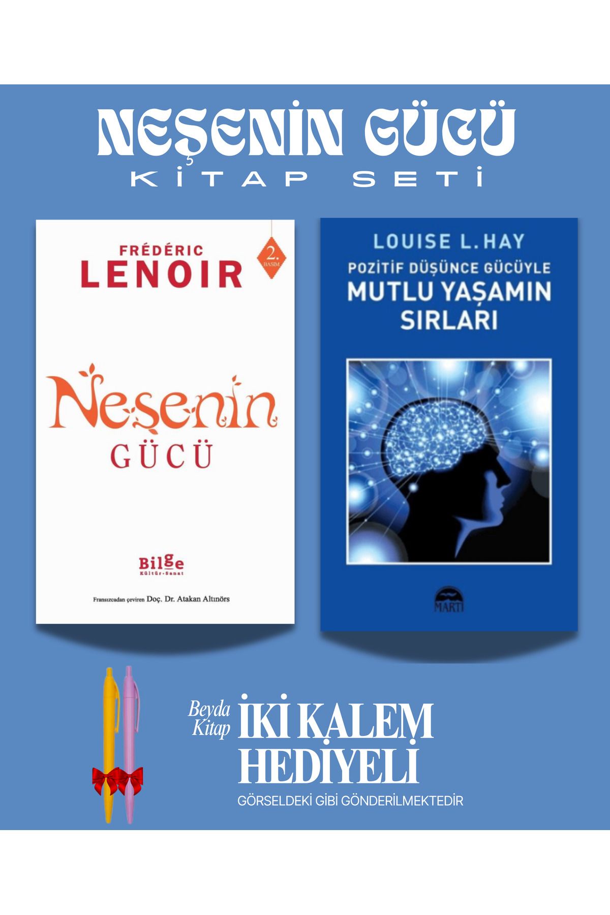 Bilge Kültür Sanat Neşenin Gücü - Mutlu Yaşamın Sırları - Kitap - İki Kalem Hediyeli