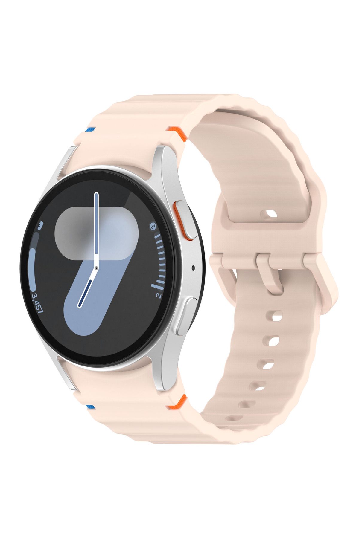 redmud teknoloji Samsung Galaxy Watch 4 5 6 7 FE 40 40 44 Classic42 43 46 47mm İle Uyumlu Kavisli Spor Silikon Kordon