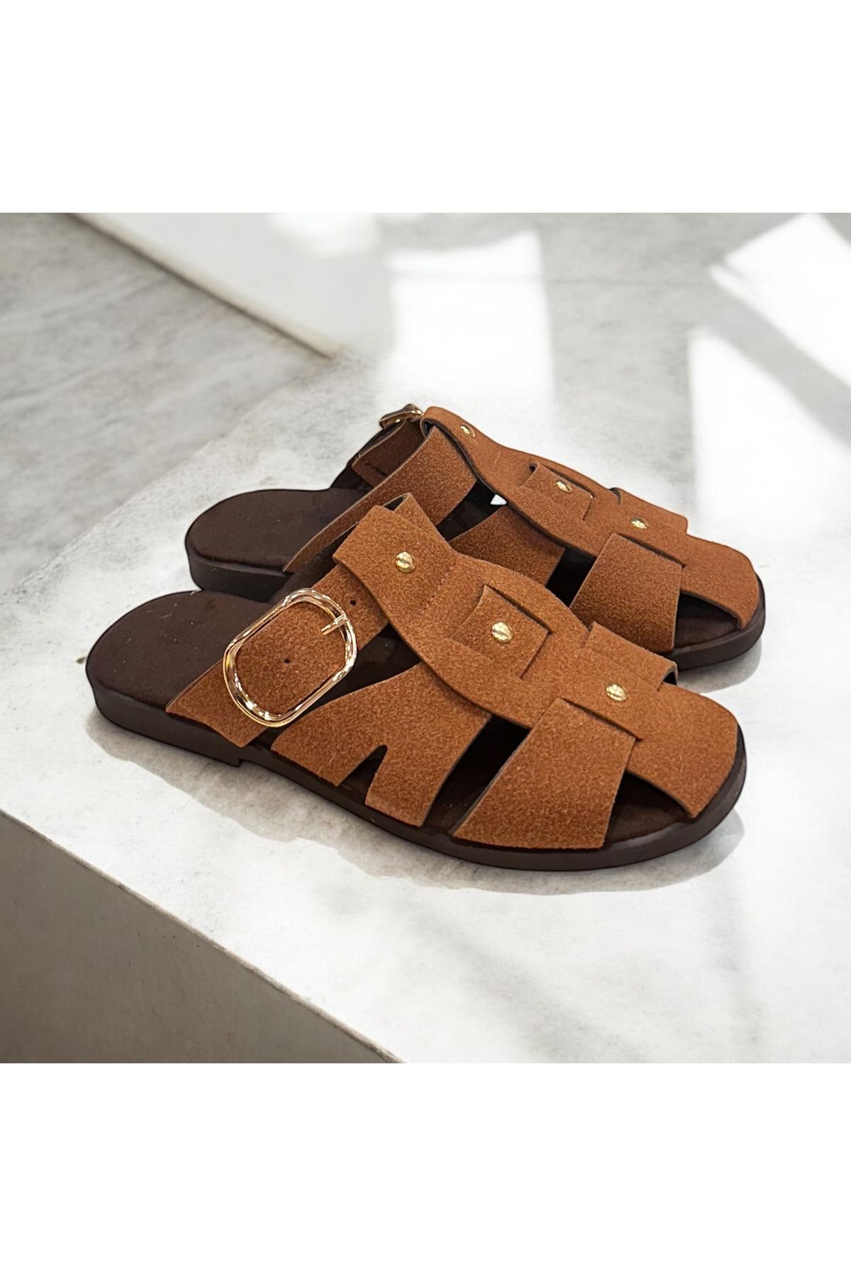 runa shoes süet önü kapalı terlik