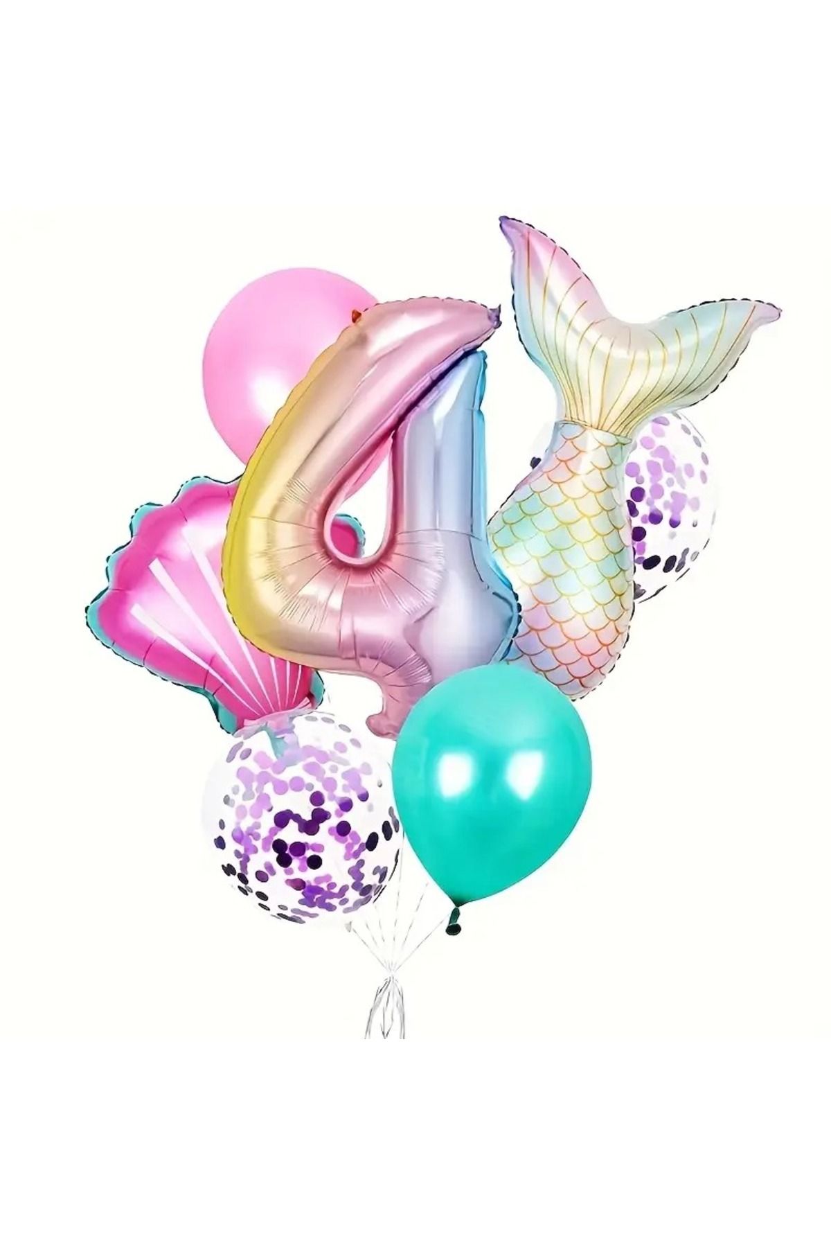 CANSIN DENİZ KIZI FOLYO BALON SET 4 YAŞ
