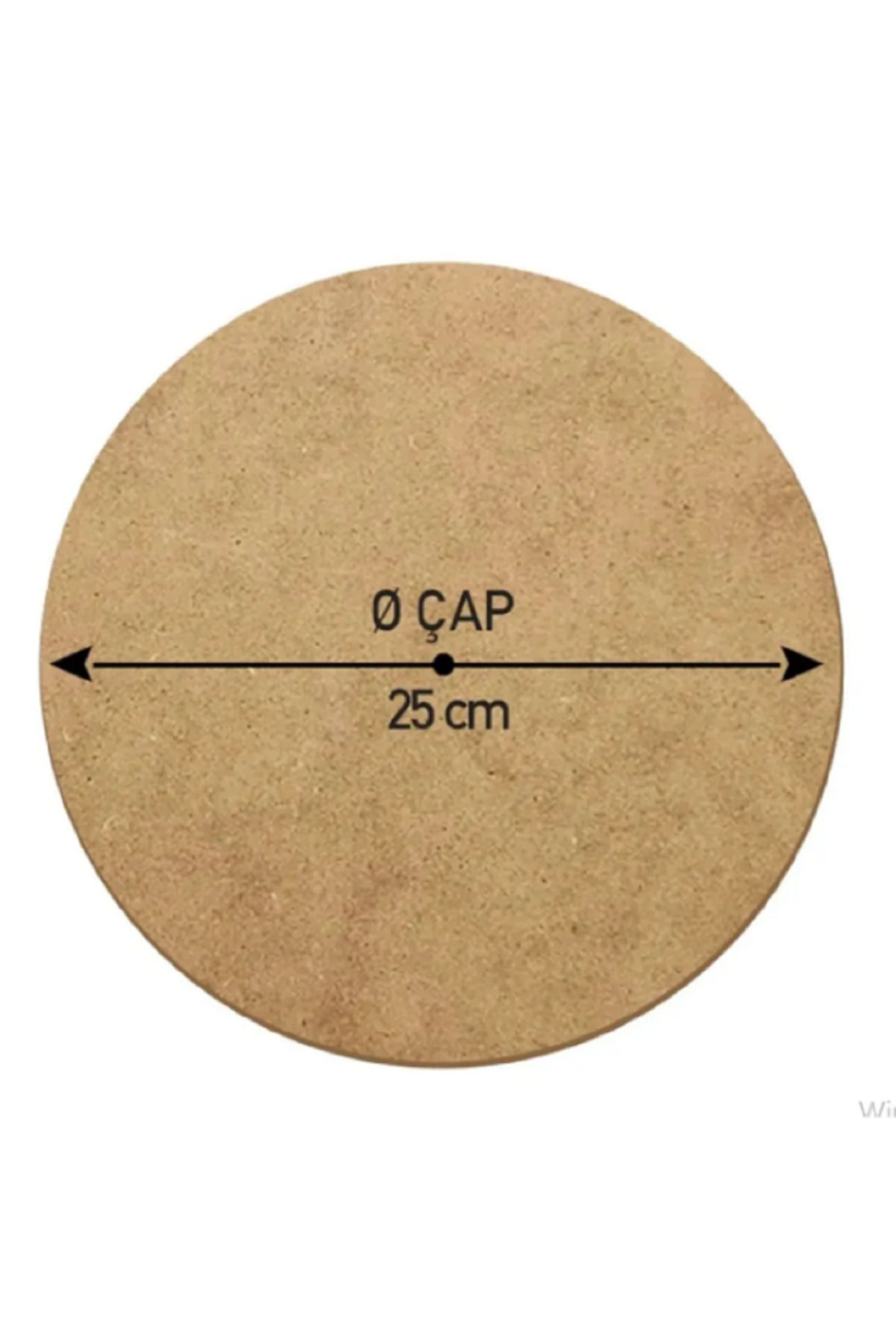 Rapithwin 12 Adet 25 Cm Çap 3 Mm (2.7 MM) Ham Mdf Daire Plaka Supla Tabanı
