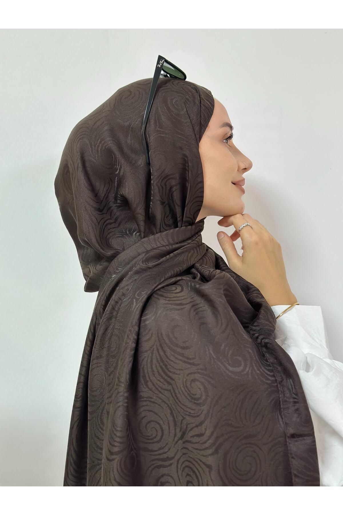 Pull Scarfs Shine İsabella Desen - Acı kahve