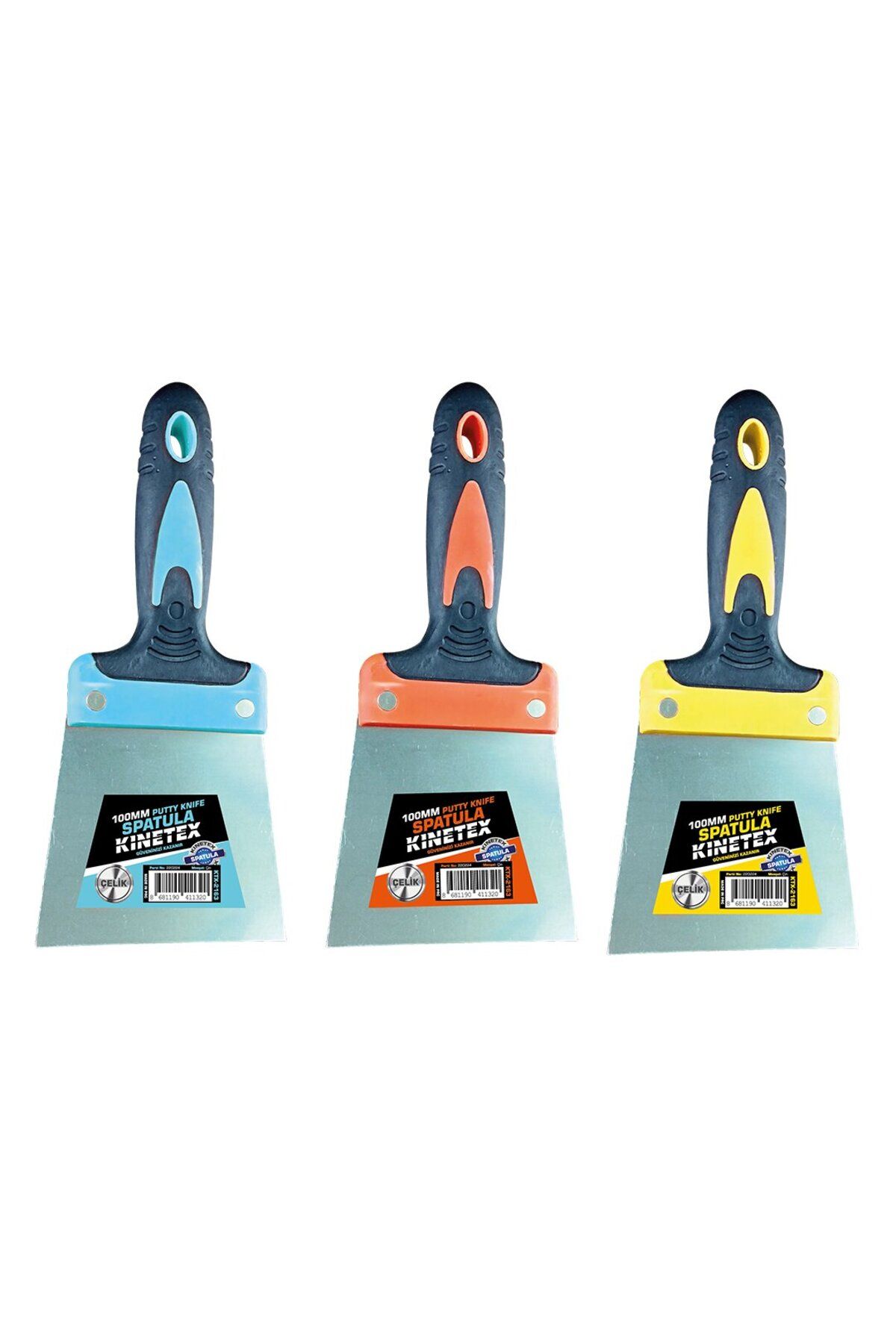 KutuluStore 100MM KAUÇUK SAPLI - ÇELİK BOYACI SPATULASI (5168)