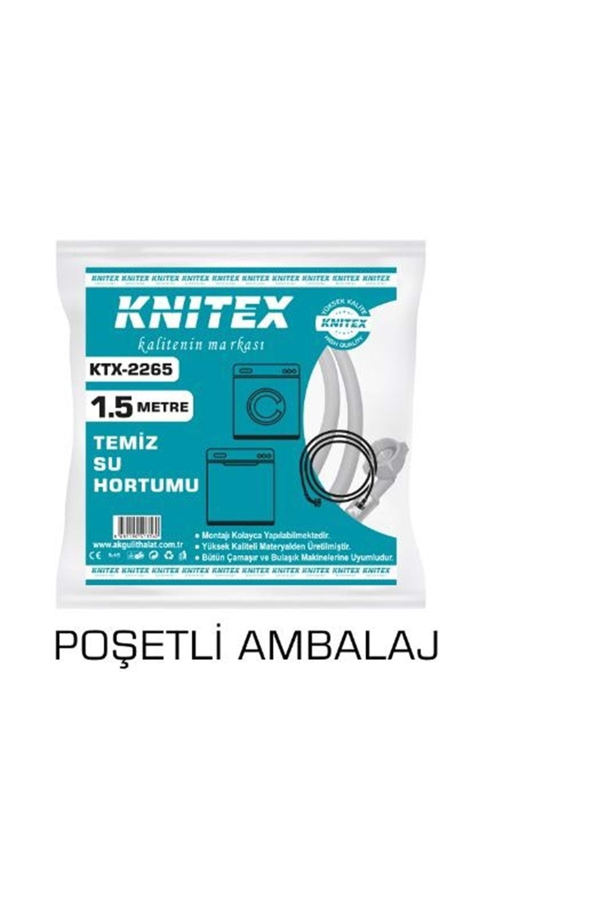 KANDİLLER Çamaşır Bulaşık Makinesi Temiz Su Giriş Hortumu 1,5 Metre
