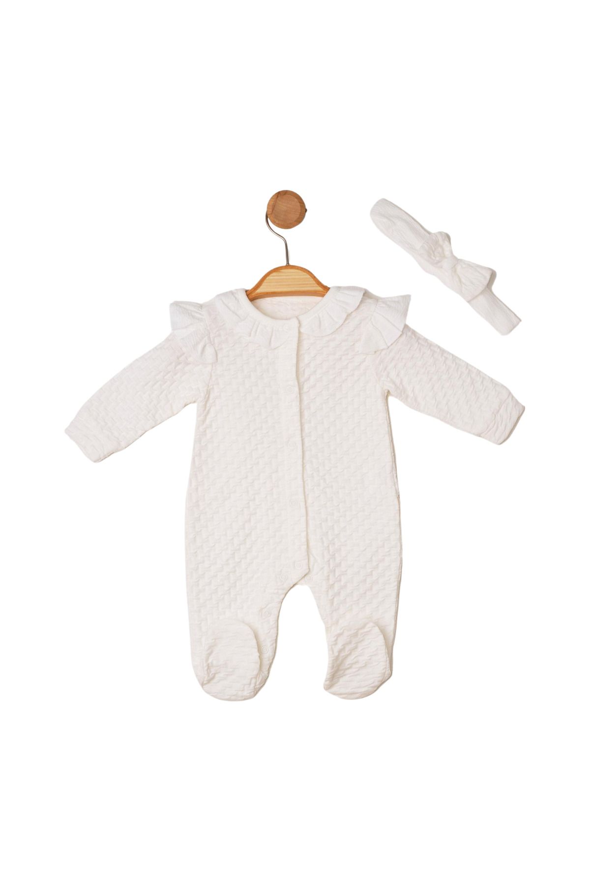 colbi baby Jakarlı Patikli Tulum Bandanalı