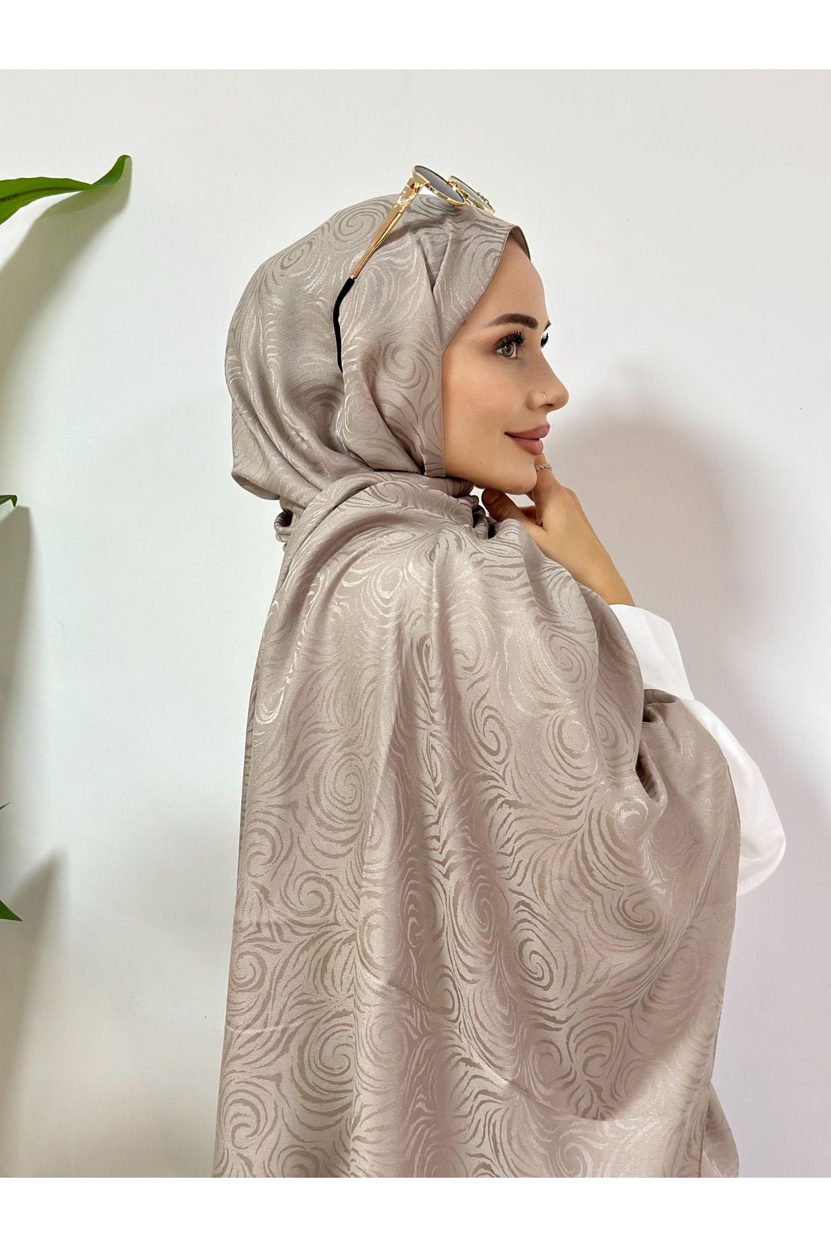 Pull Scarfs Shine İsabella Desen - Vizon