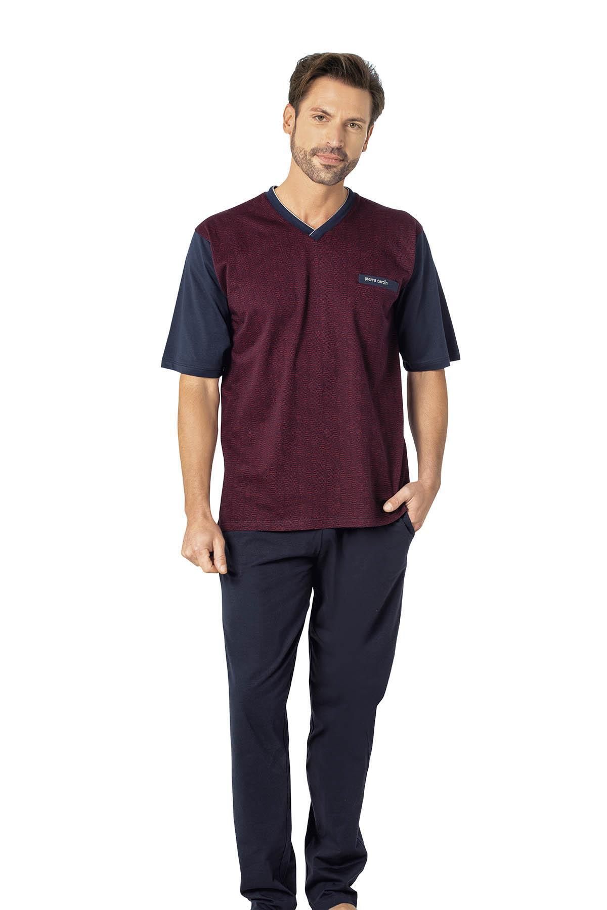 Pierre Cardin %100 Pamuk 3'lü Jakarlı Erkek Pijama Takım, Kutulu Gönderilmektedir