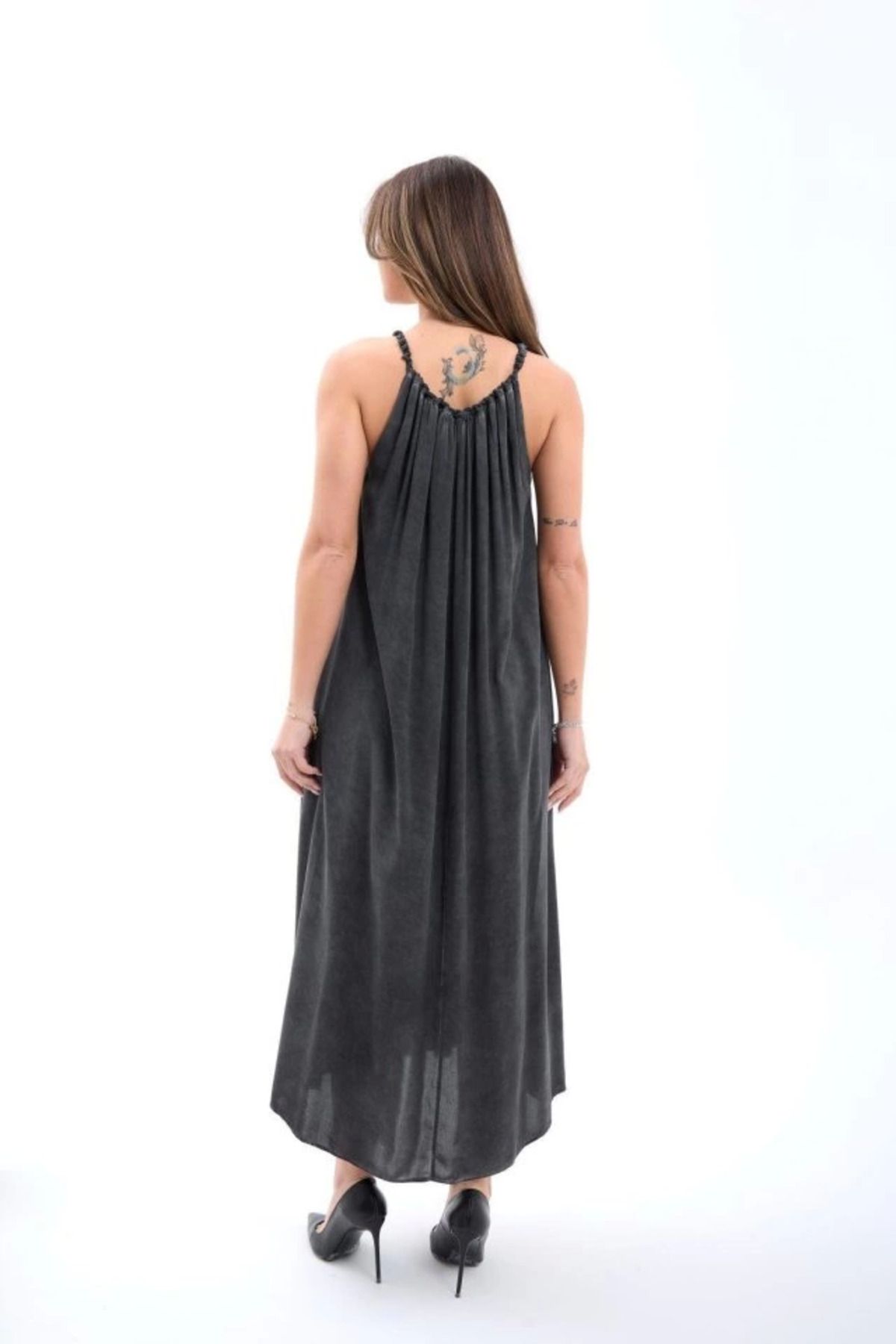 ZORM 7387 ELBİSE-SİYAH